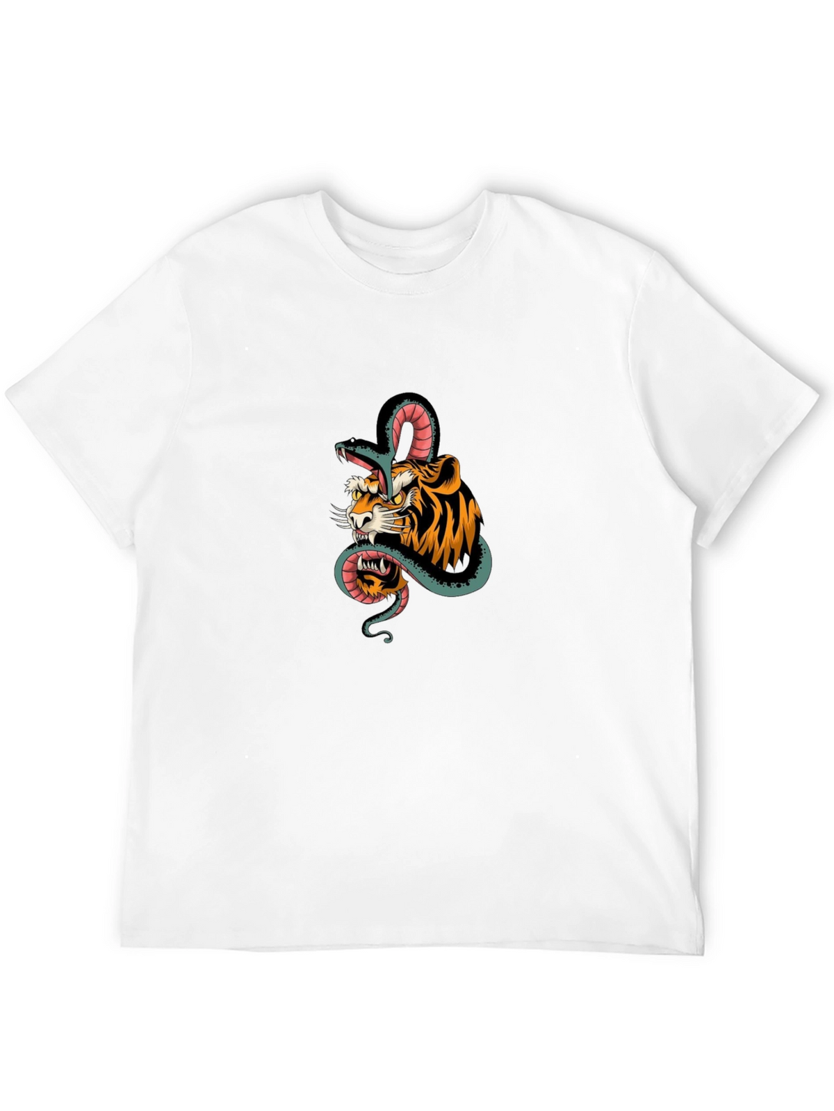 Tiger & Snake Graphic Black Tee