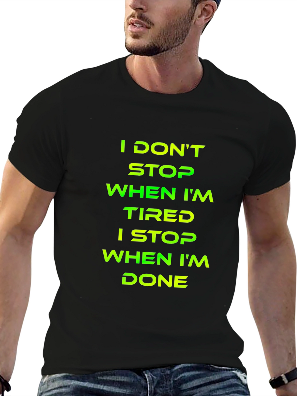 Motivational Graphic T-Shirt - Never Quit