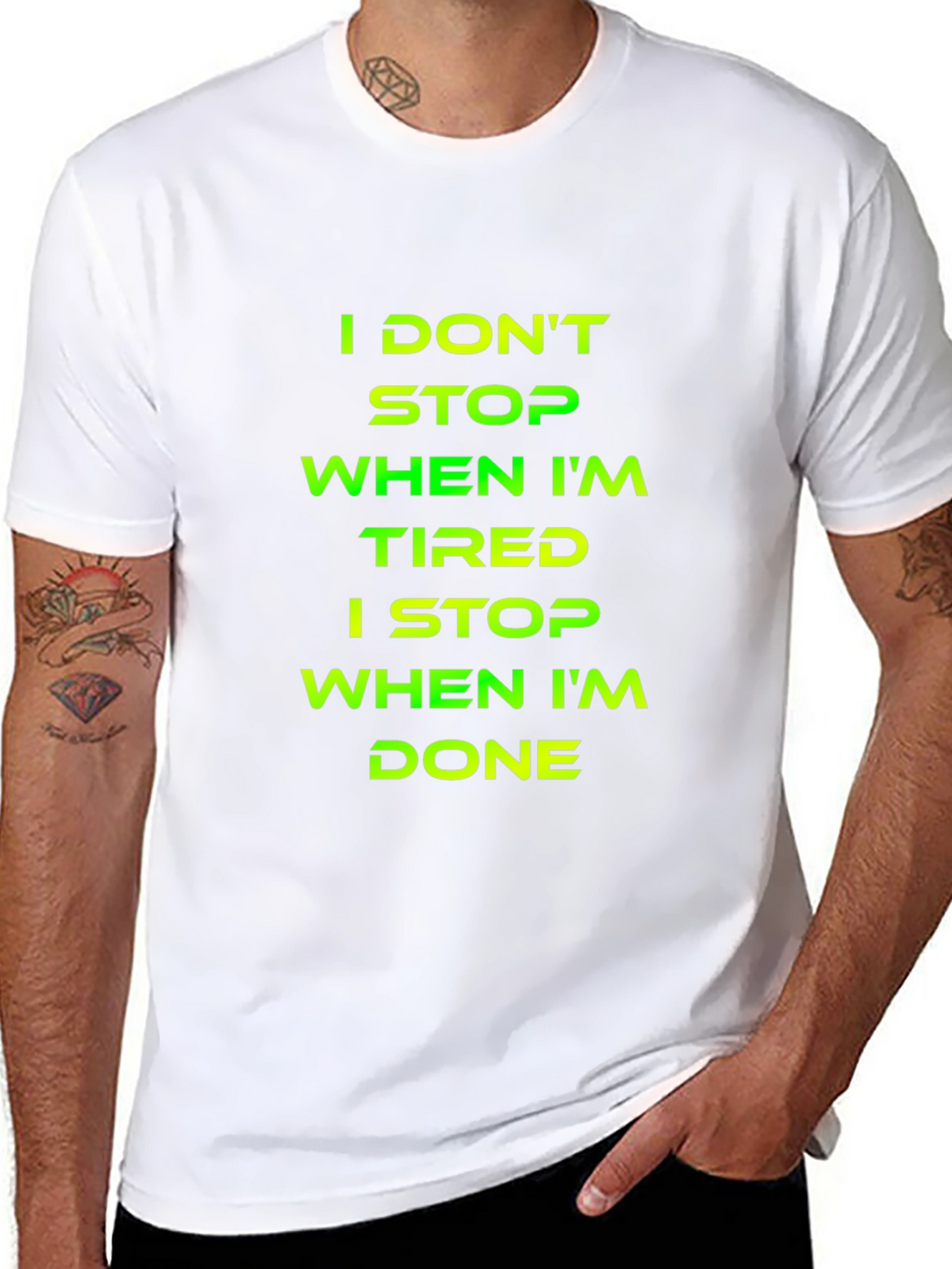 Motivational Graphic T-Shirt - Never Quit