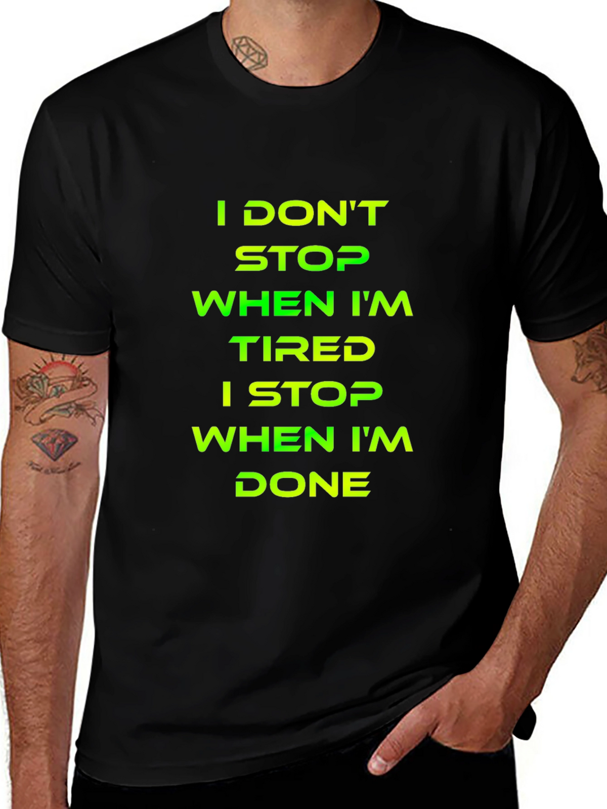 Motivational Graphic T-Shirt - Never Quit