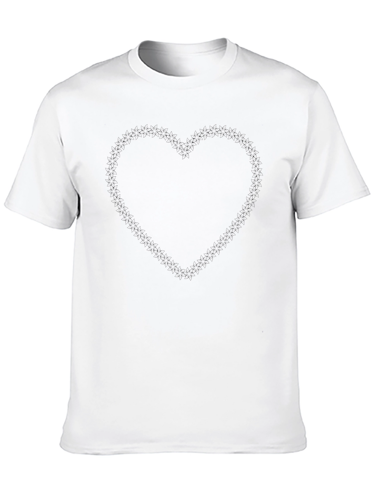 Mens Black Heart Graphic T-Shirt