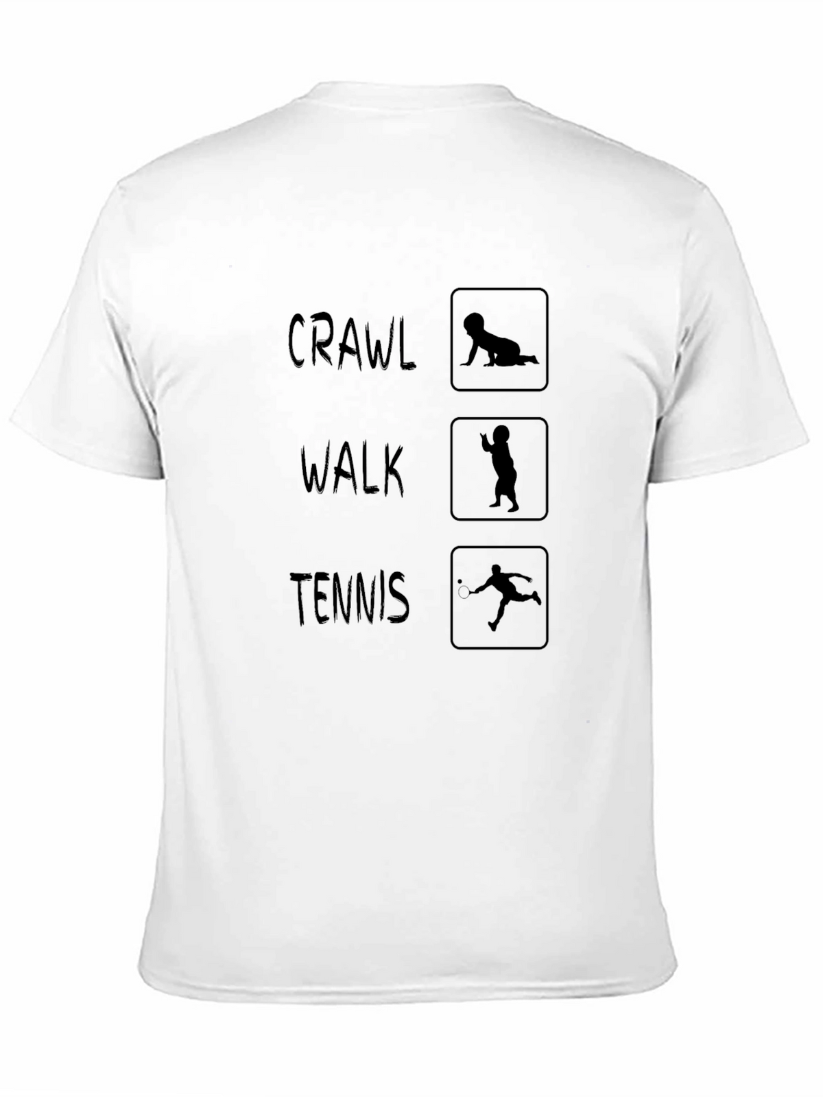 Crawl Walk Tennis Black Graphic Tee