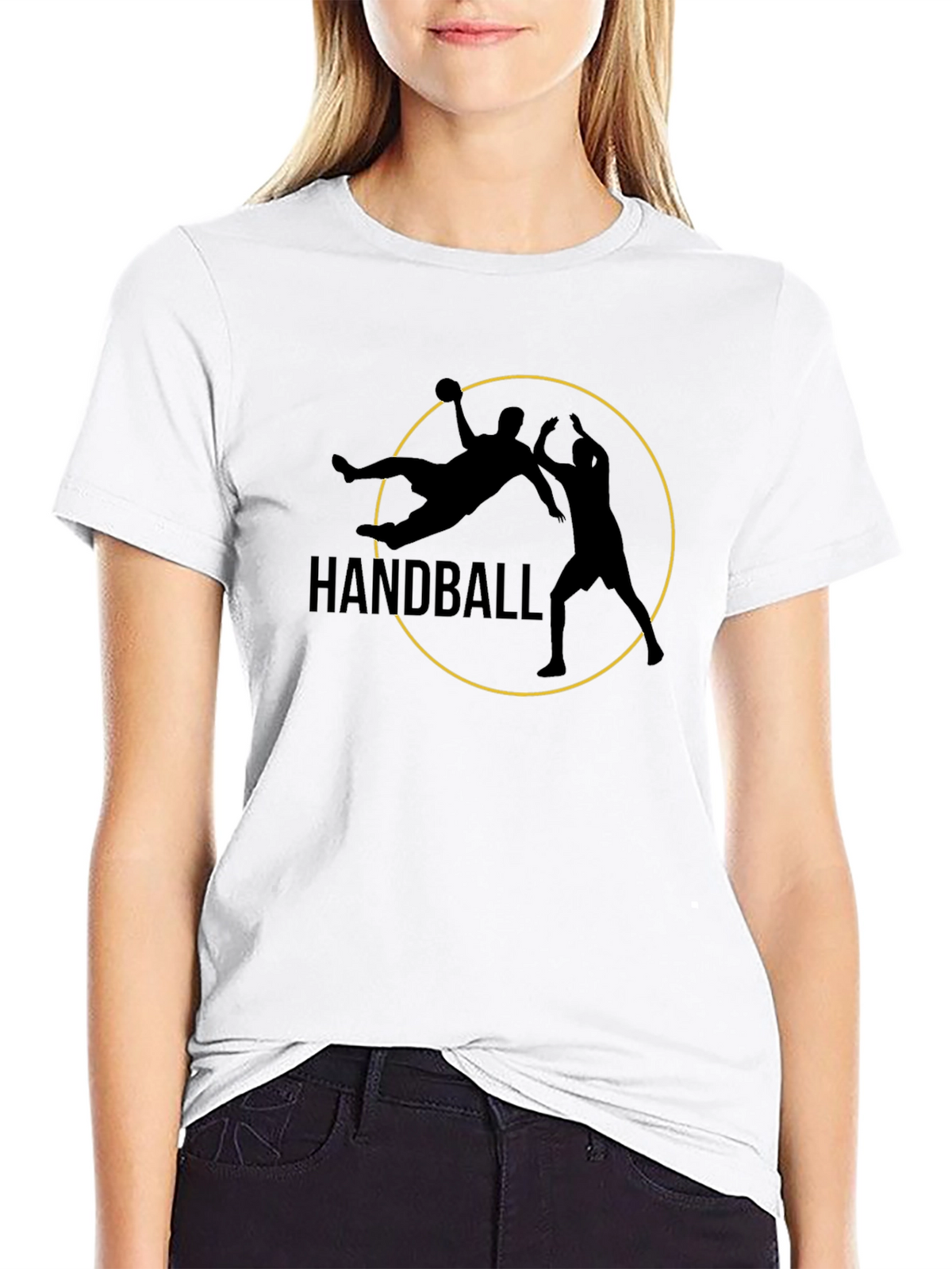 Handball Graphic Tee - Black Sports T-Shirt