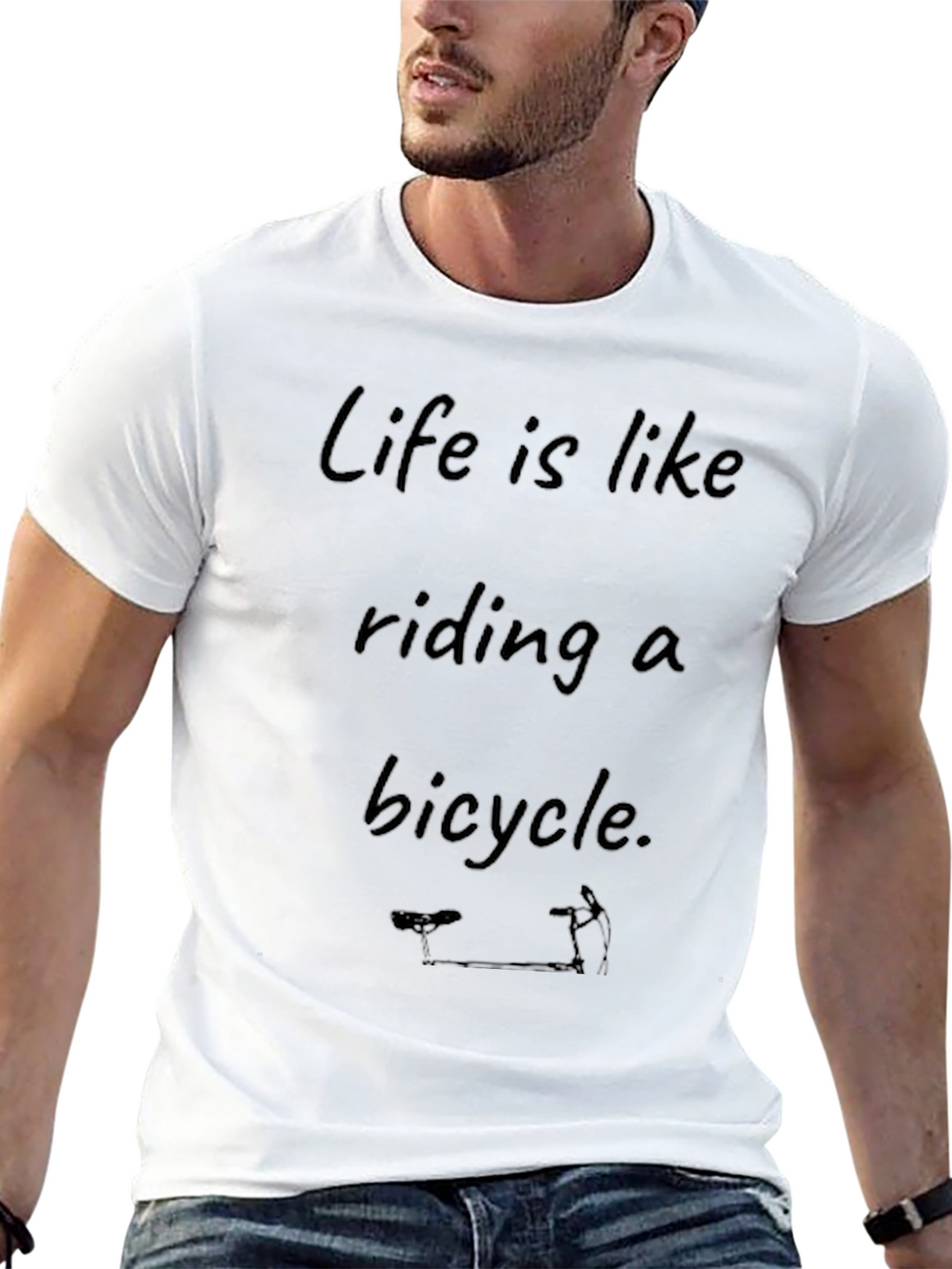 Life is Like Riding a Bicycle Graphic T-Shirt