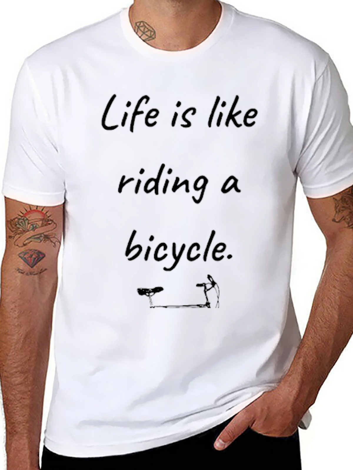 Life is Like Riding a Bicycle Graphic T-Shirt