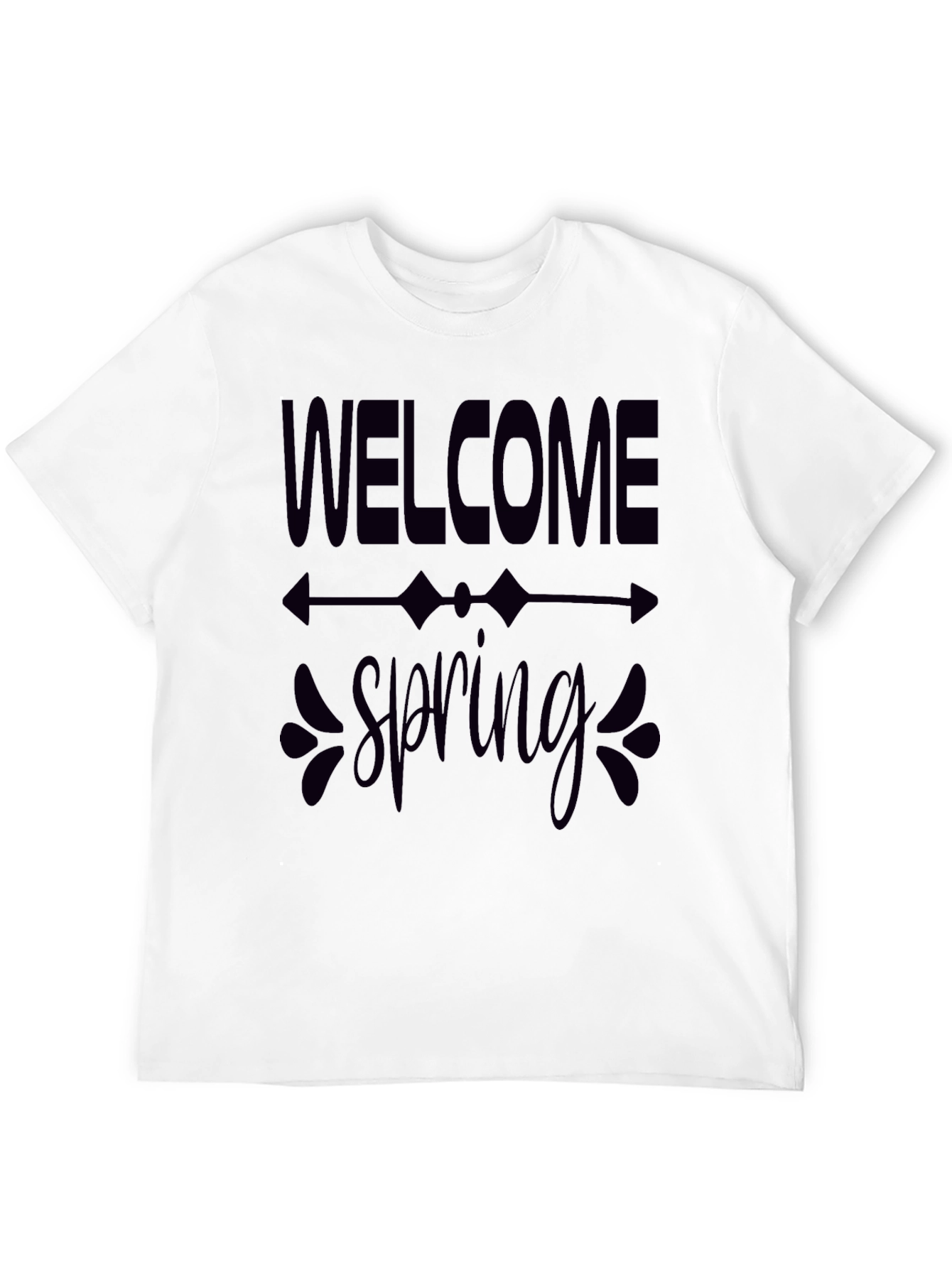 Welcome Spring Graphic Tee - Black