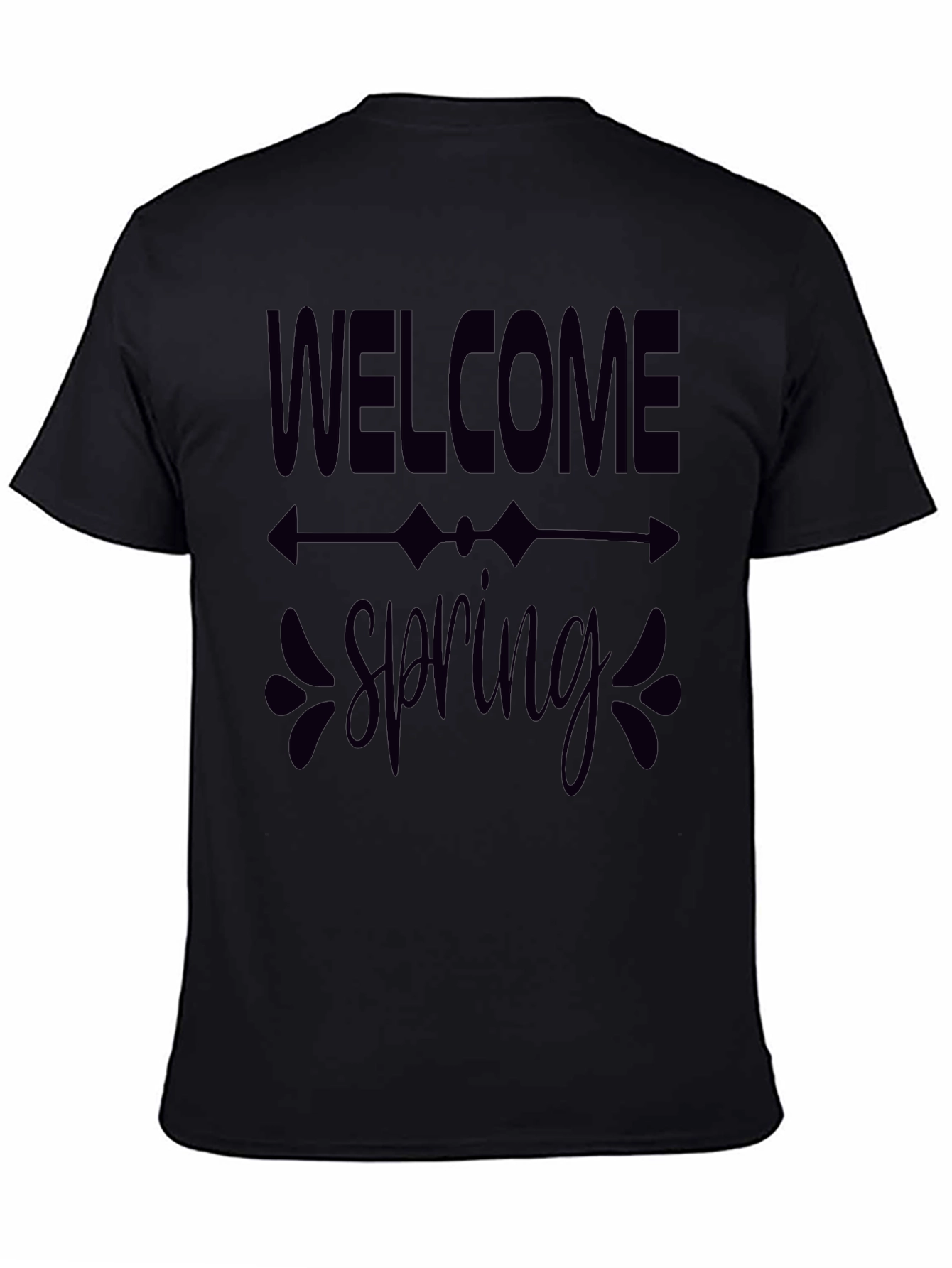 Welcome Spring Graphic Tee - Black