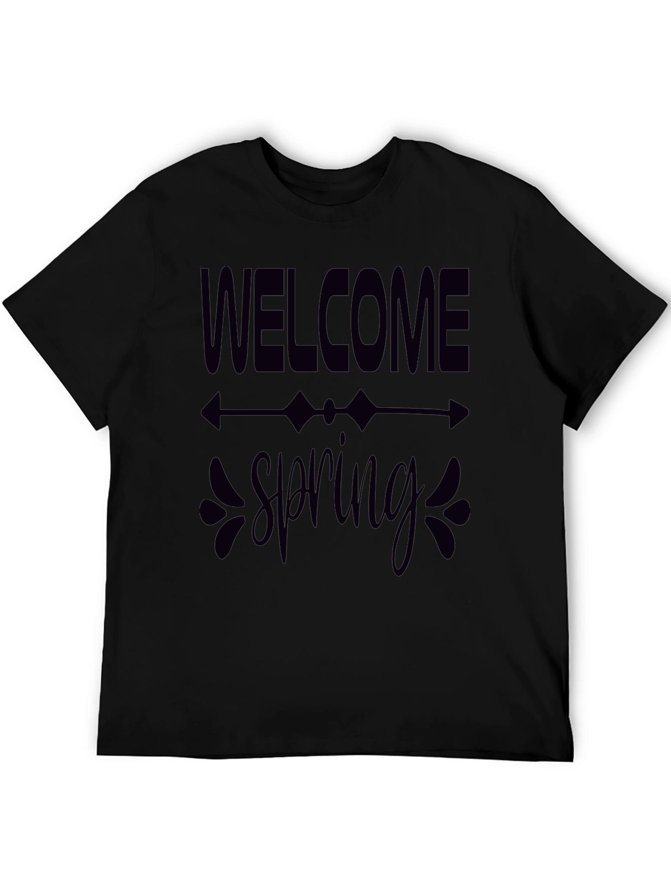Welcome Spring Graphic Tee - Black