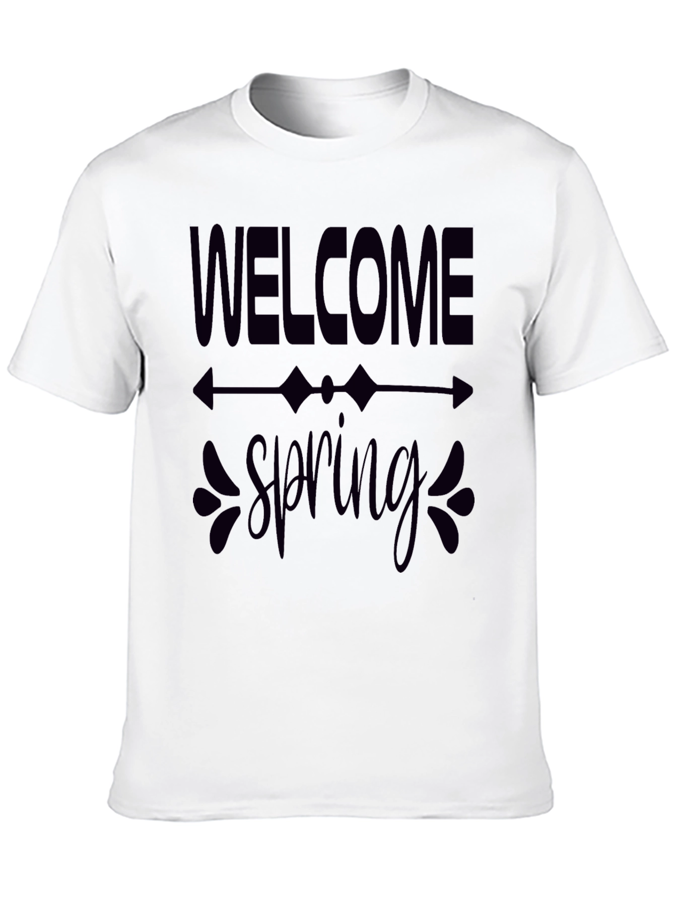 Welcome Spring Graphic Tee - Black