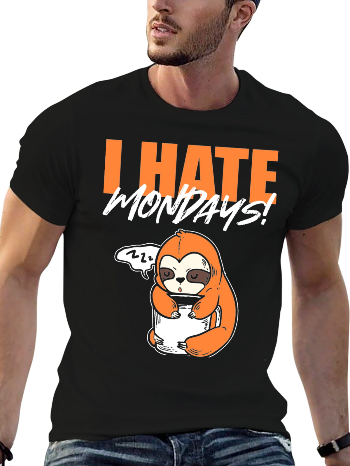 I Hate Mondays Sloth T-Shirt - Funny Graphic Tee