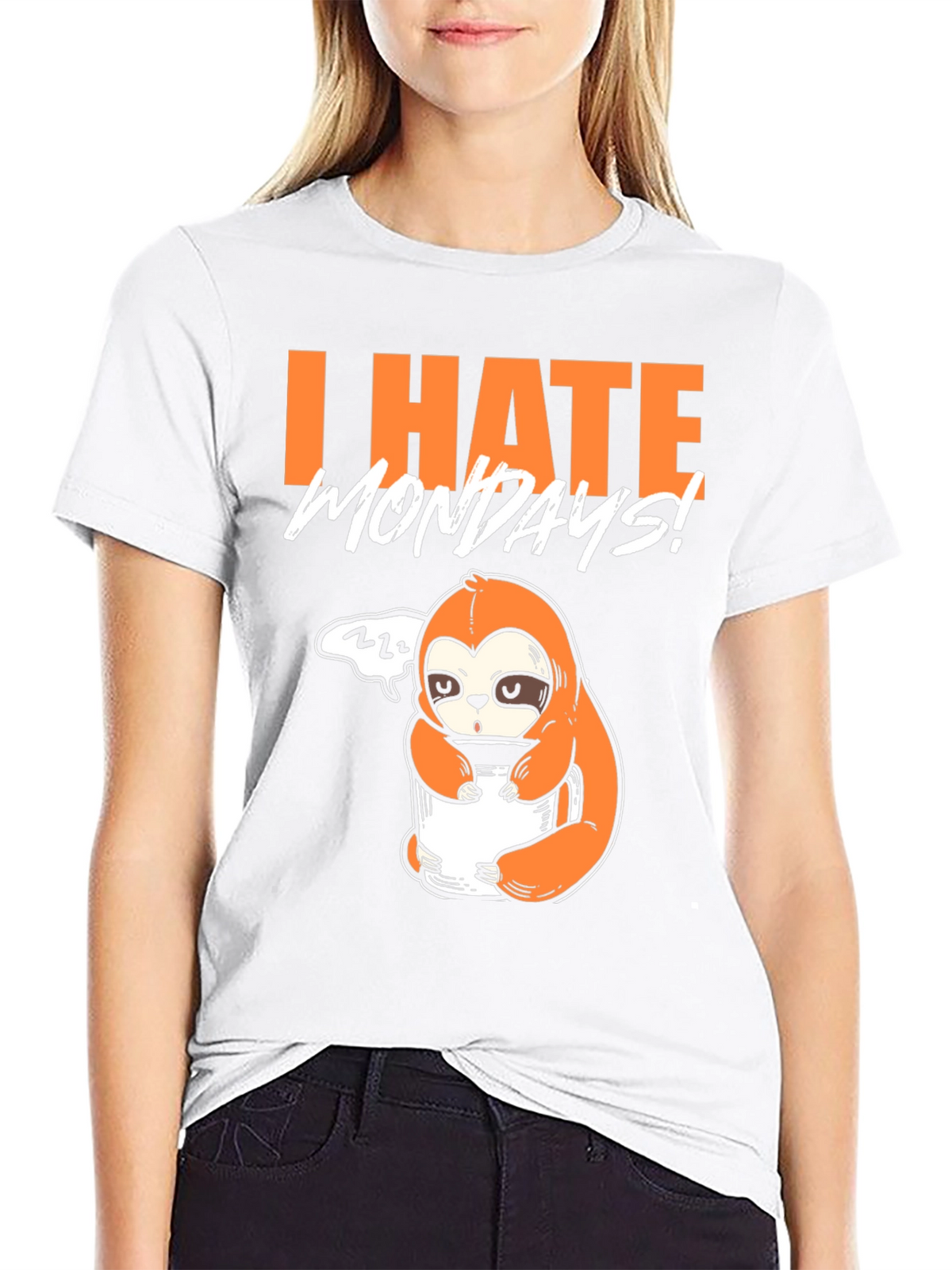 I Hate Mondays Sloth T-Shirt - Funny Graphic Tee