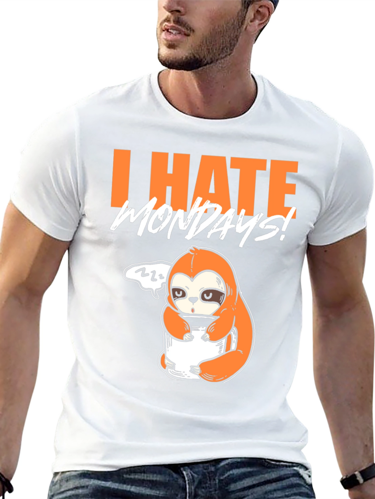I Hate Mondays Sloth T-Shirt - Funny Graphic Tee