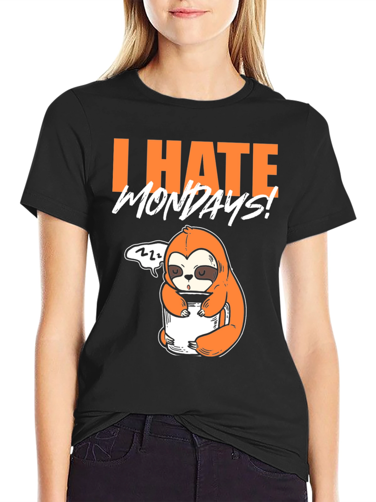 I Hate Mondays Sloth T-Shirt - Funny Graphic Tee