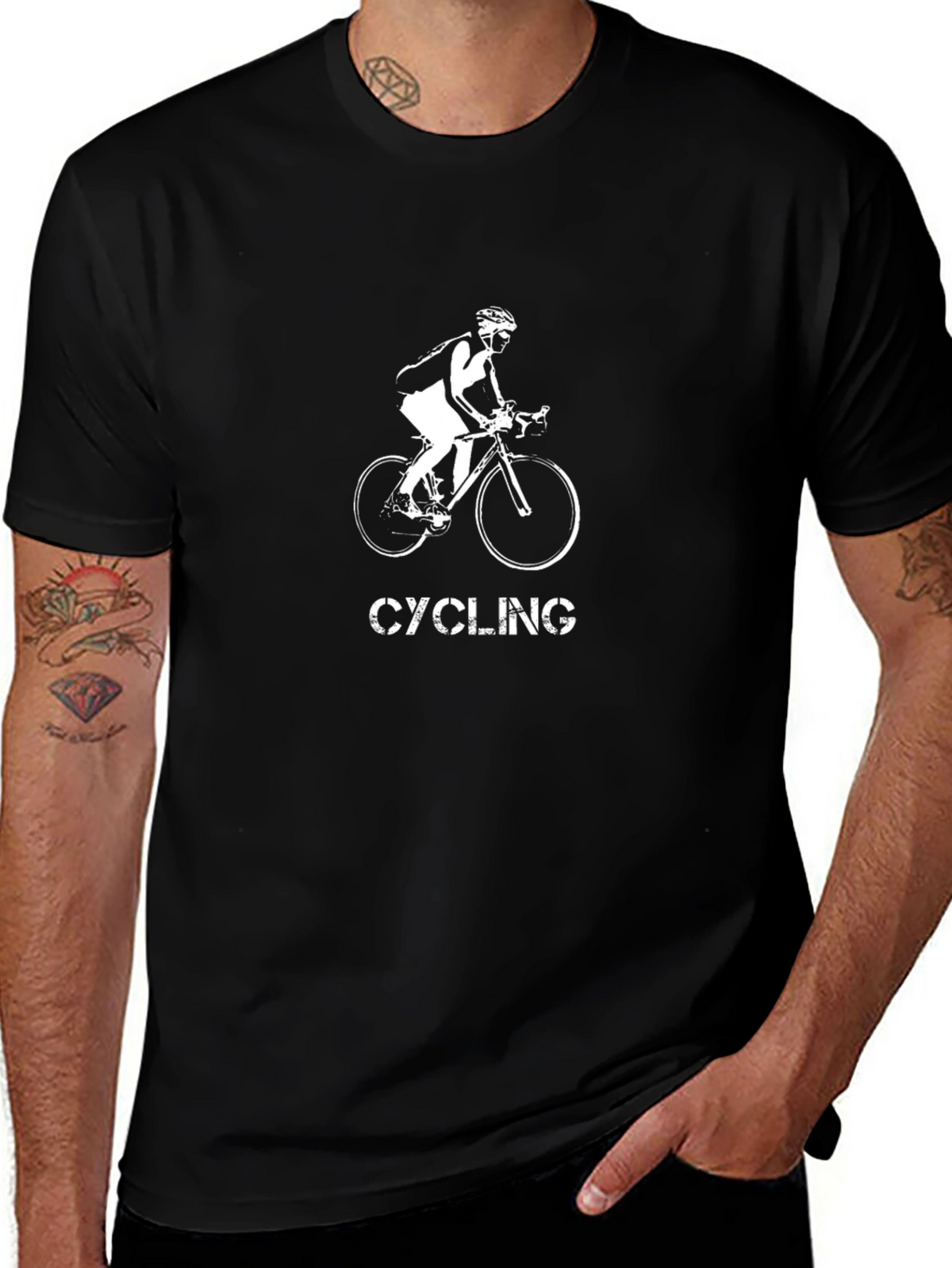 Cycling T-Shirt - Black Graphic Tee