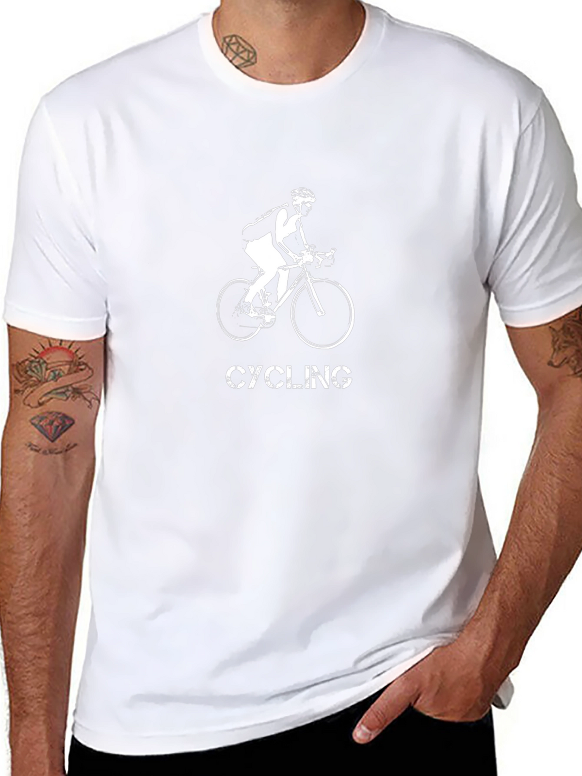 Cycling T-Shirt - Black Graphic Tee