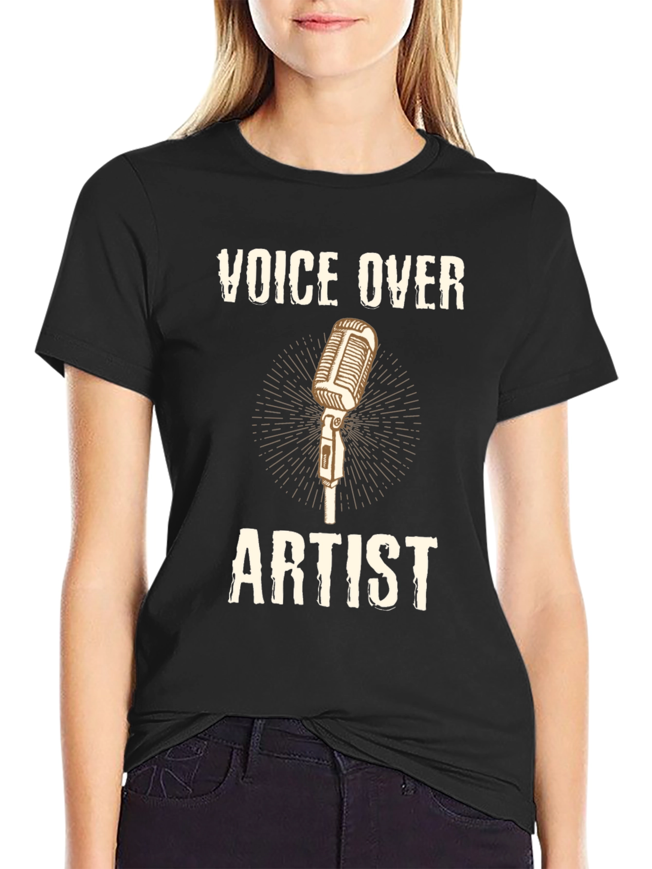 Voice Over Artist T-Shirt Microphone Design