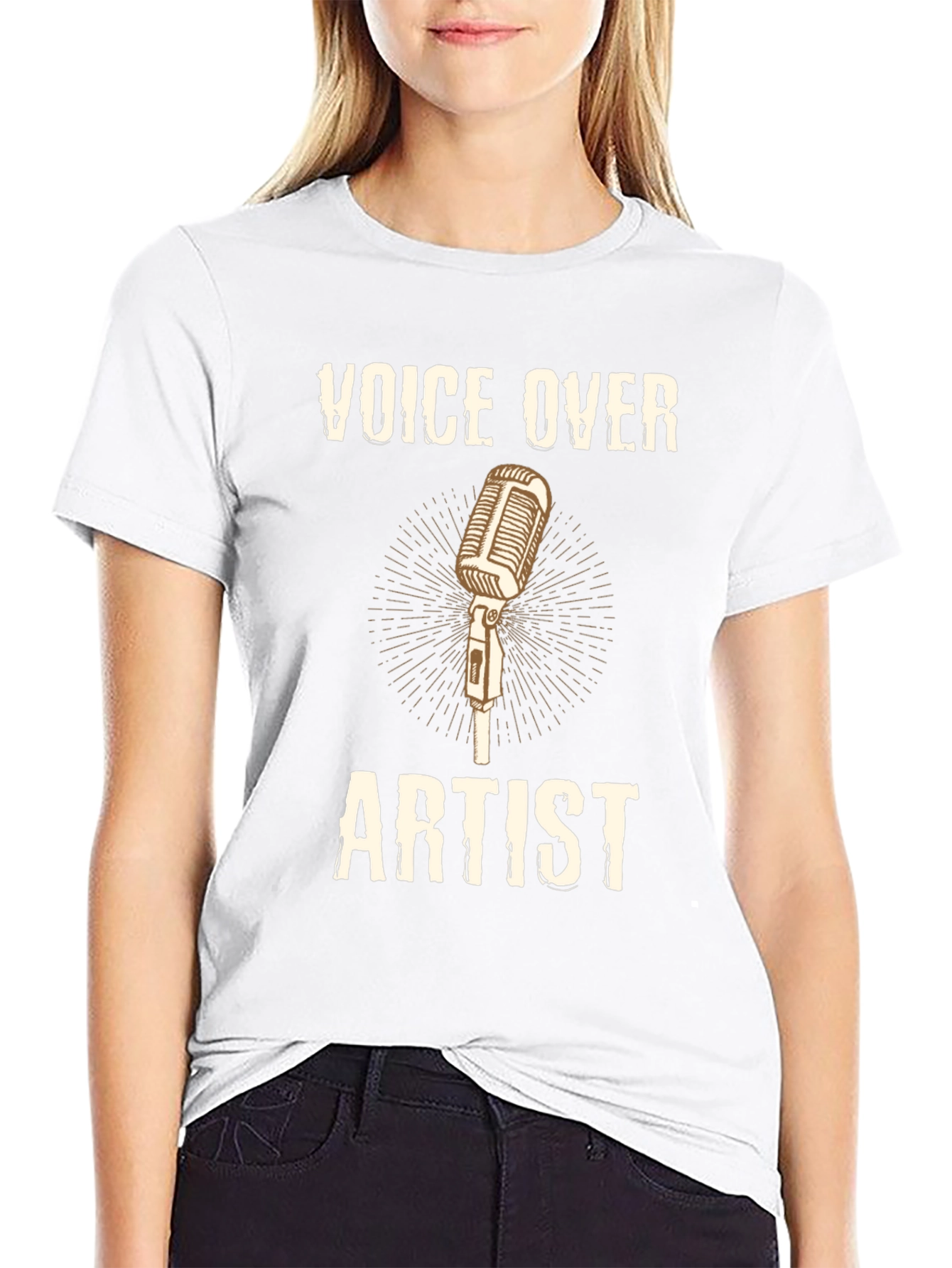 Voice Over Artist T-Shirt Microphone Design