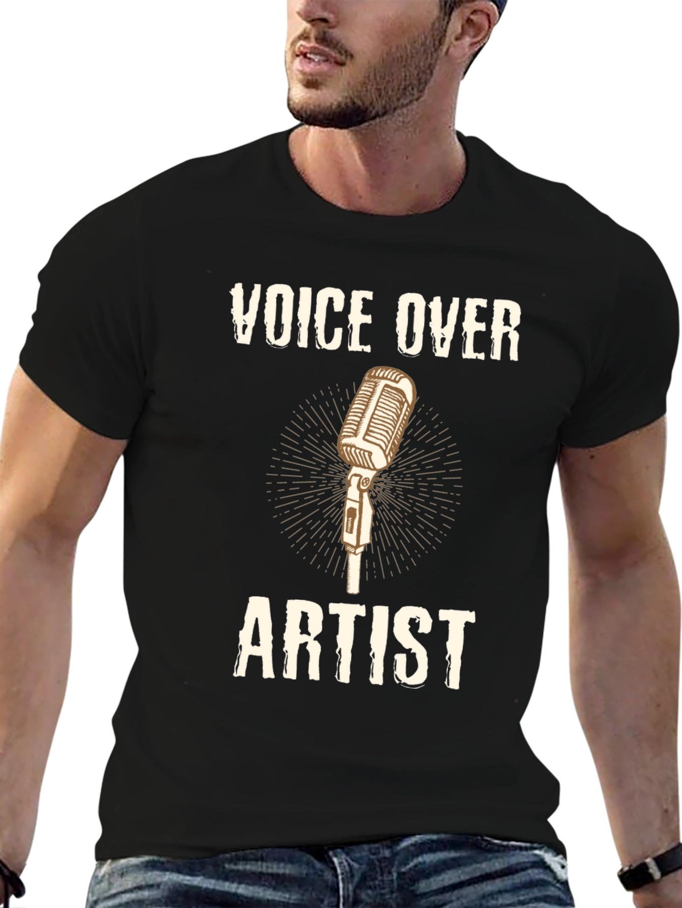 Voice Over Artist T-Shirt Microphone Design