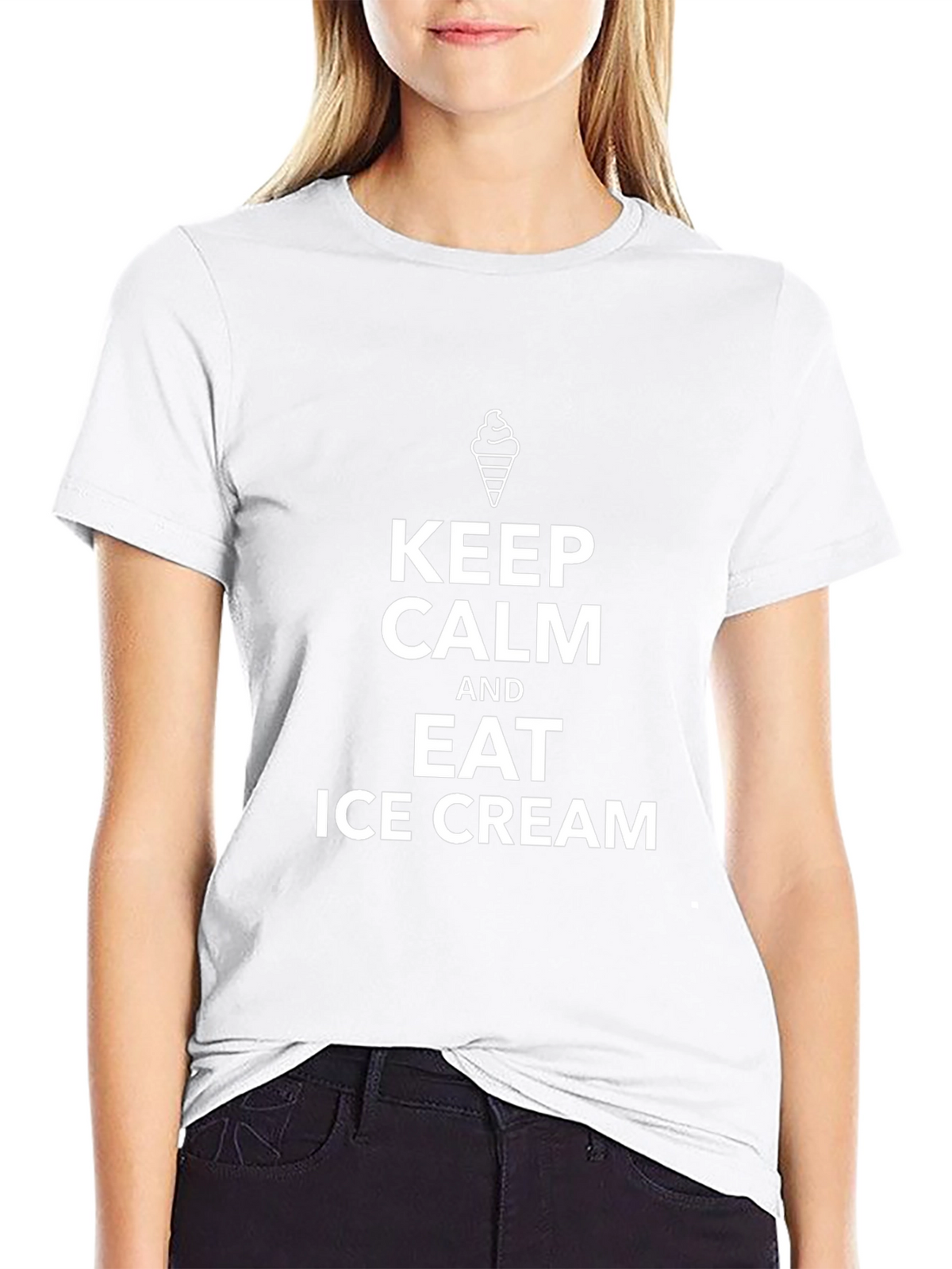 Keep Calm and Eat Ice Cream Graphic Tee