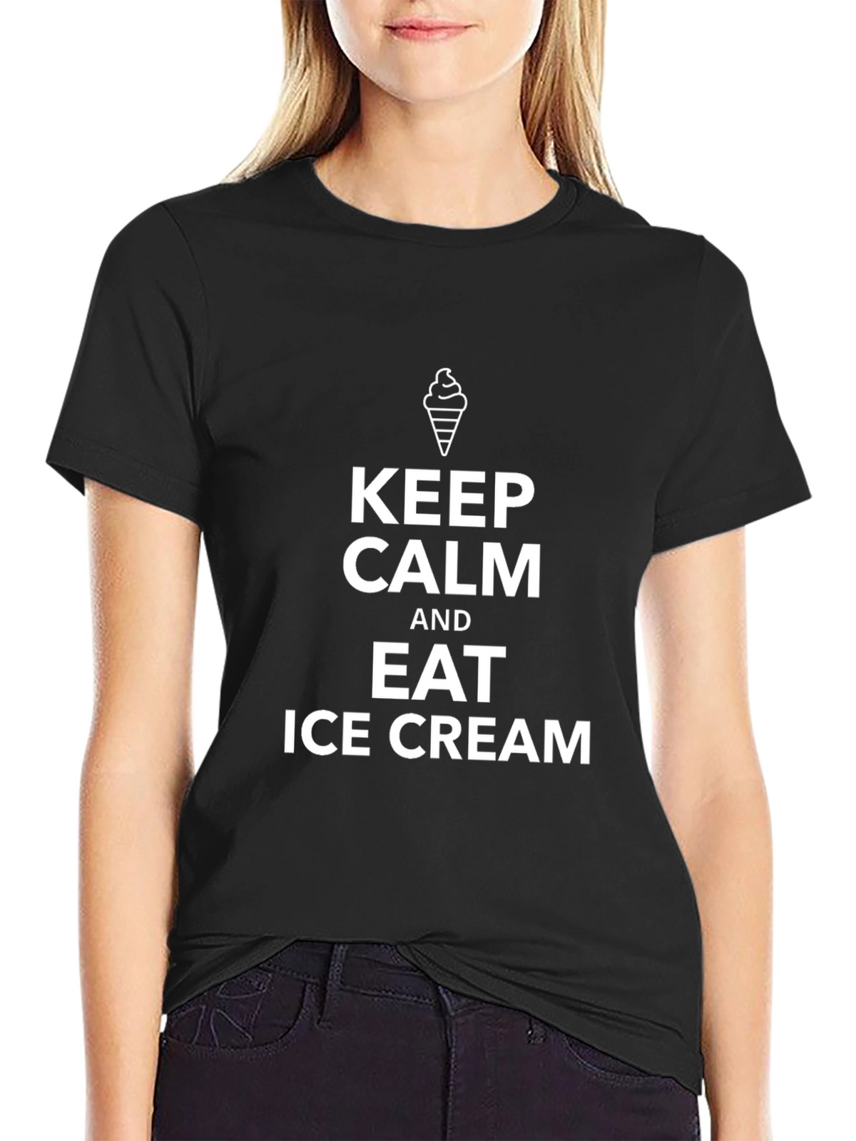 Keep Calm and Eat Ice Cream Graphic Tee