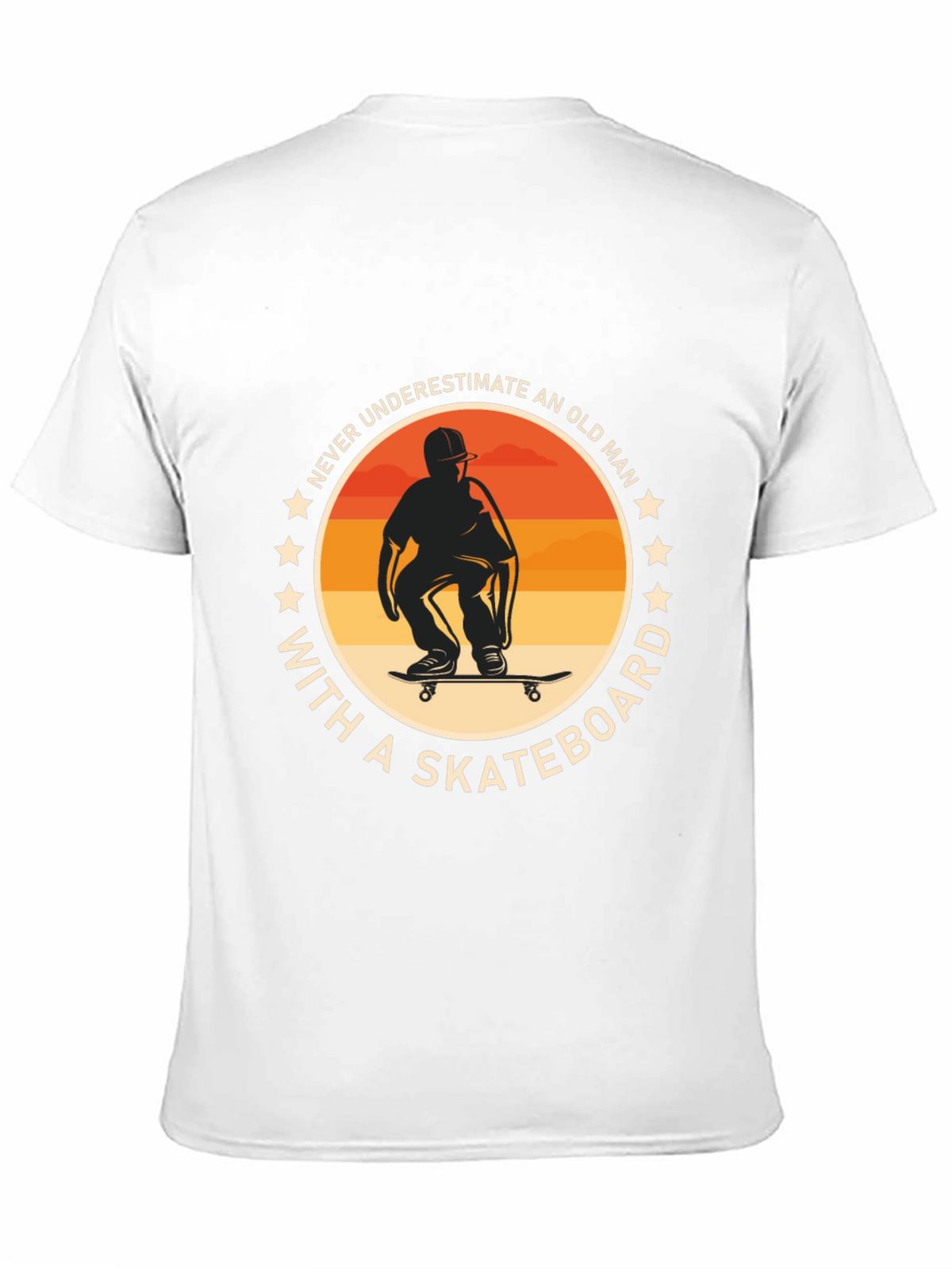Never Underestimate Old Man with Skateboard T-Shirt