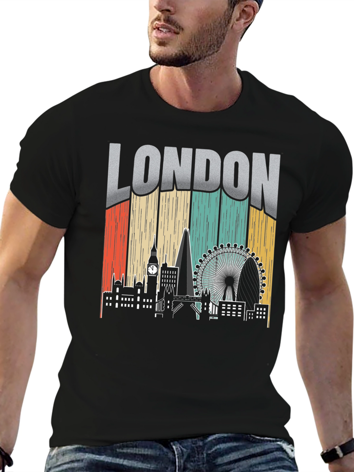 London Skyline Retro T-Shirt