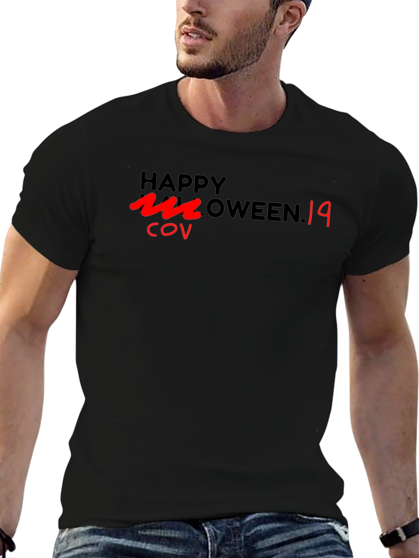 Happy Halloween Black T-Shirt
