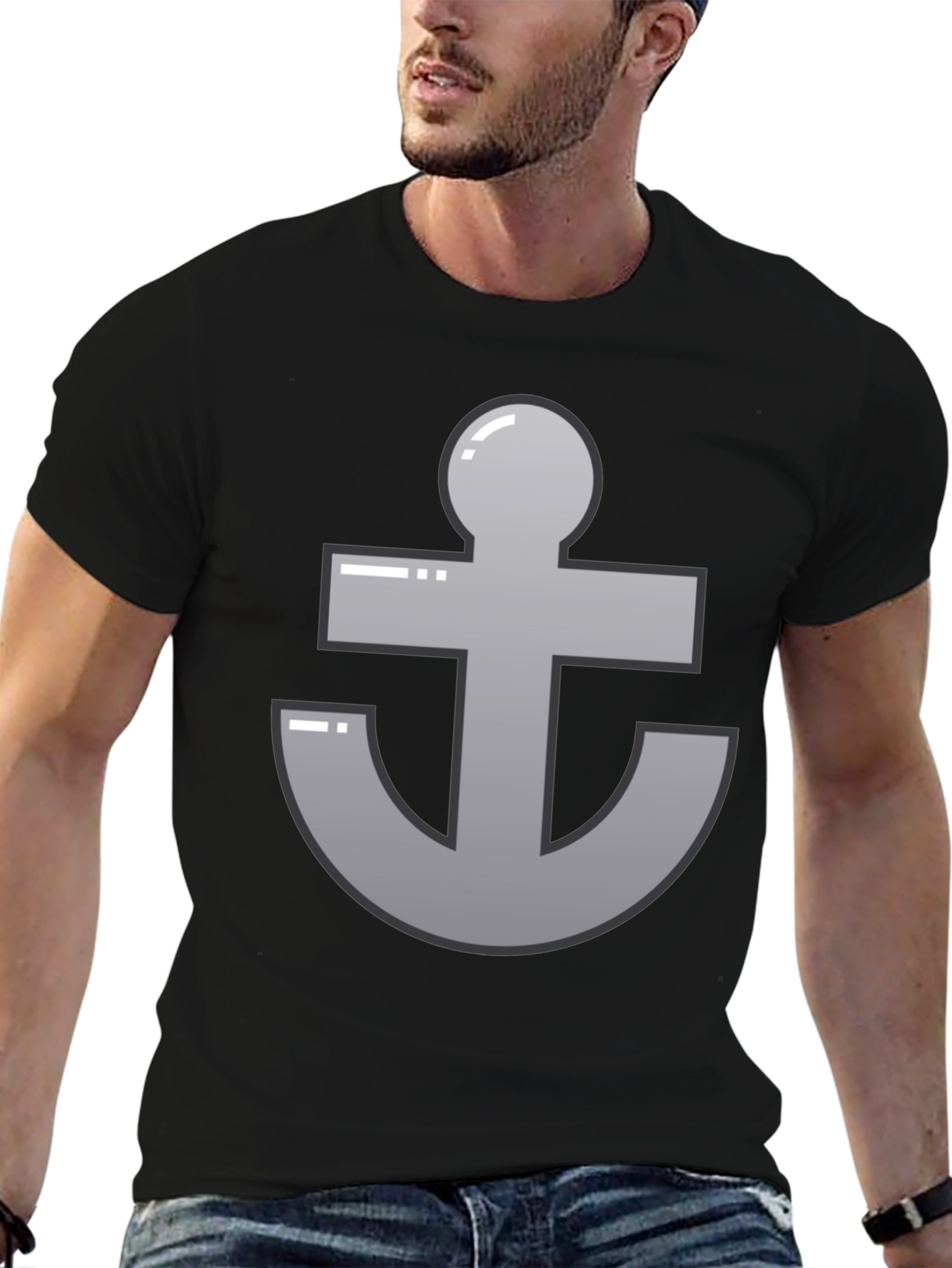 Anchor Graphic Black T-Shirt