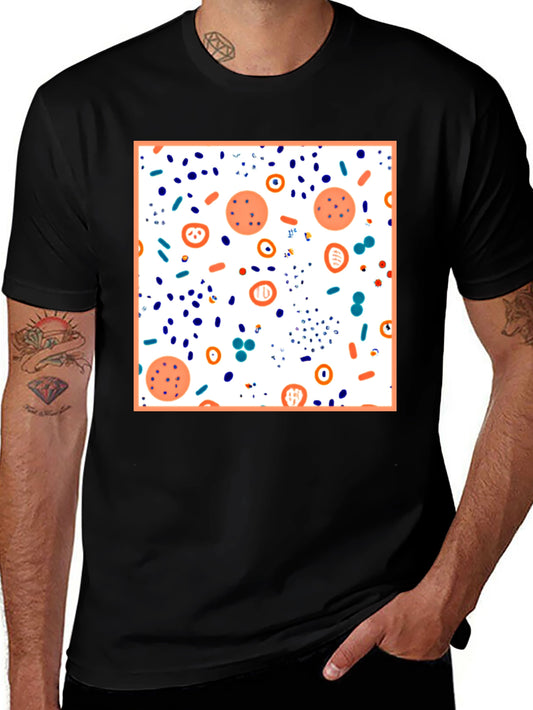 Abstract Print Black T-Shirt