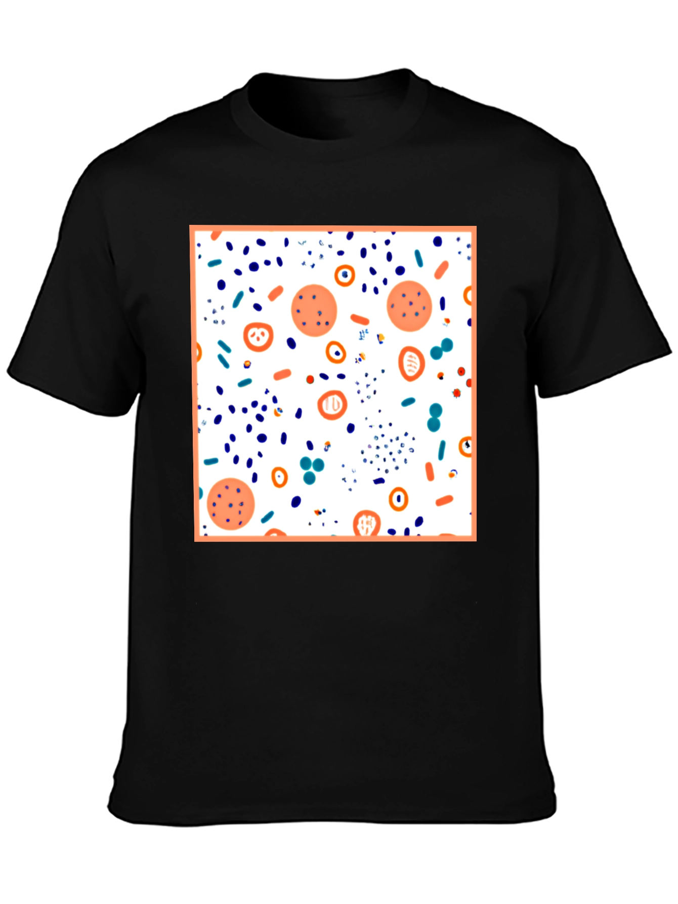 Abstract Print Black T-Shirt