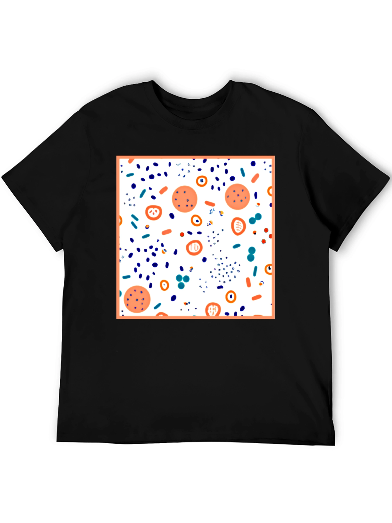 Abstract Print Black T-Shirt