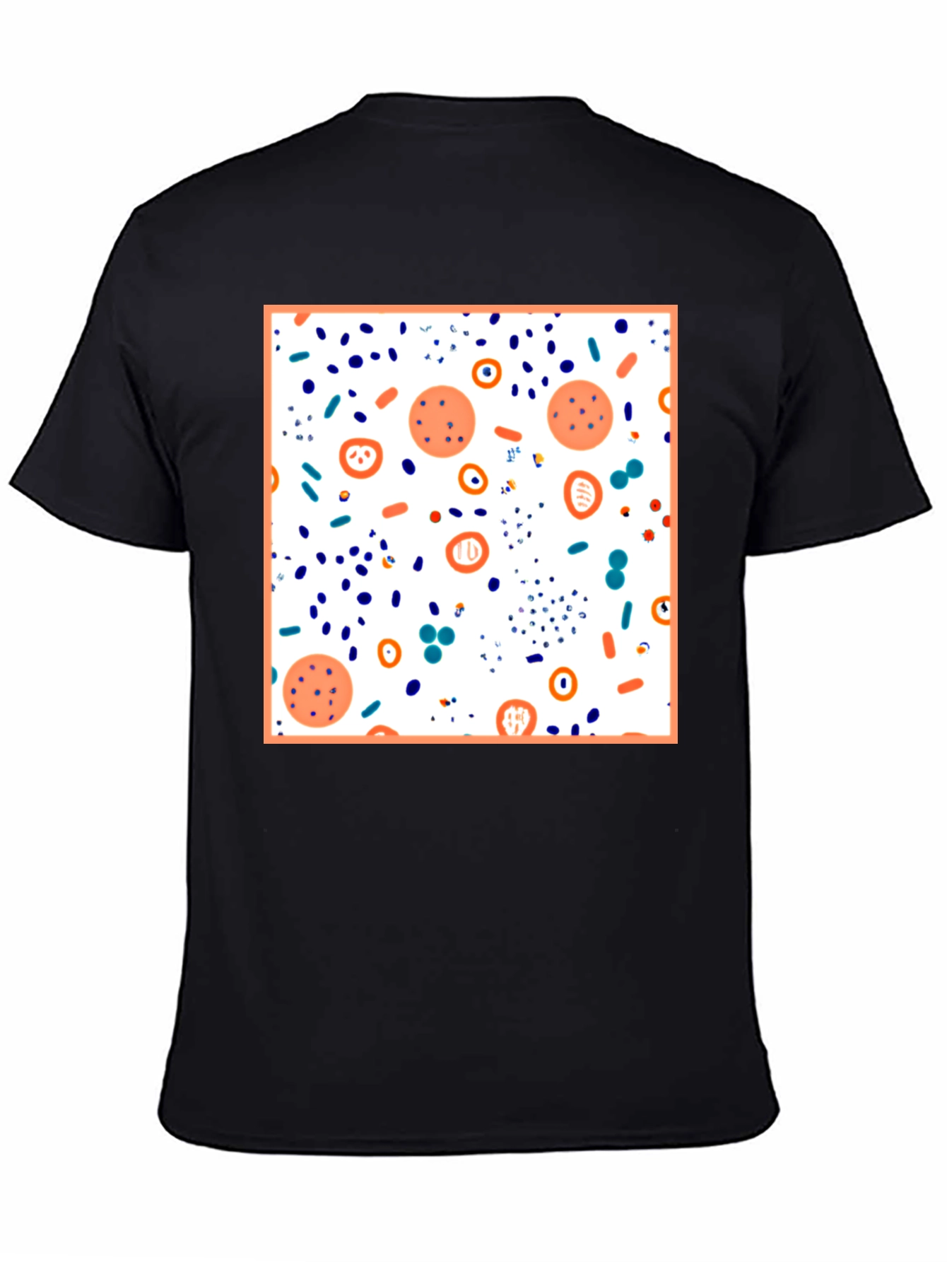 Abstract Print Black T-Shirt