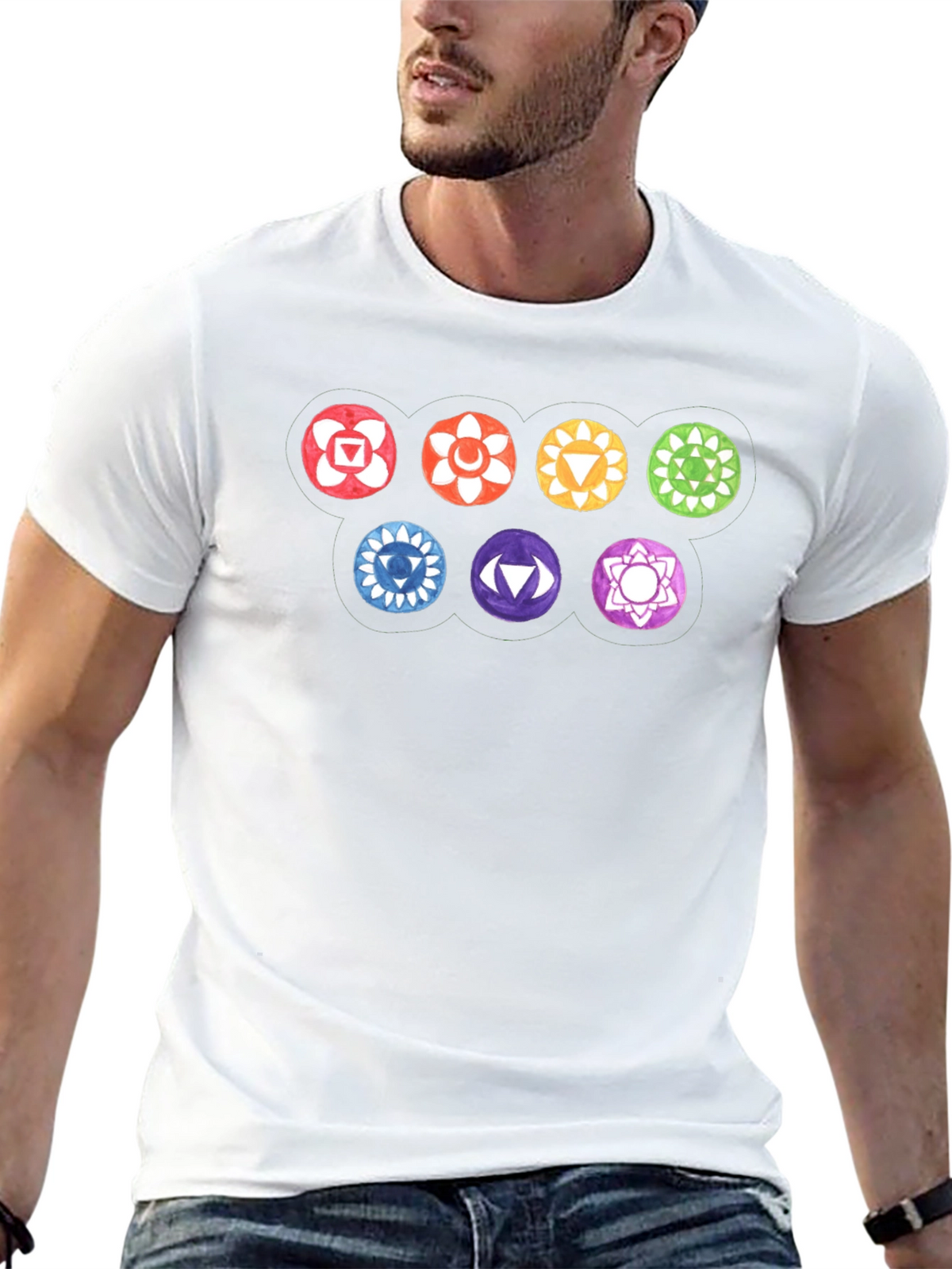 Chakra Symbol T-Shirt - Meditative Style