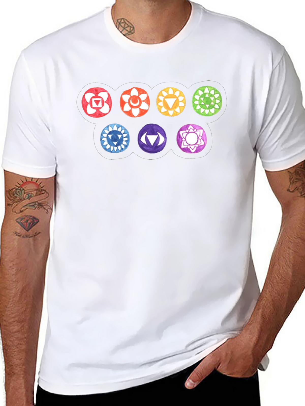 Chakra Symbol T-Shirt - Meditative Style