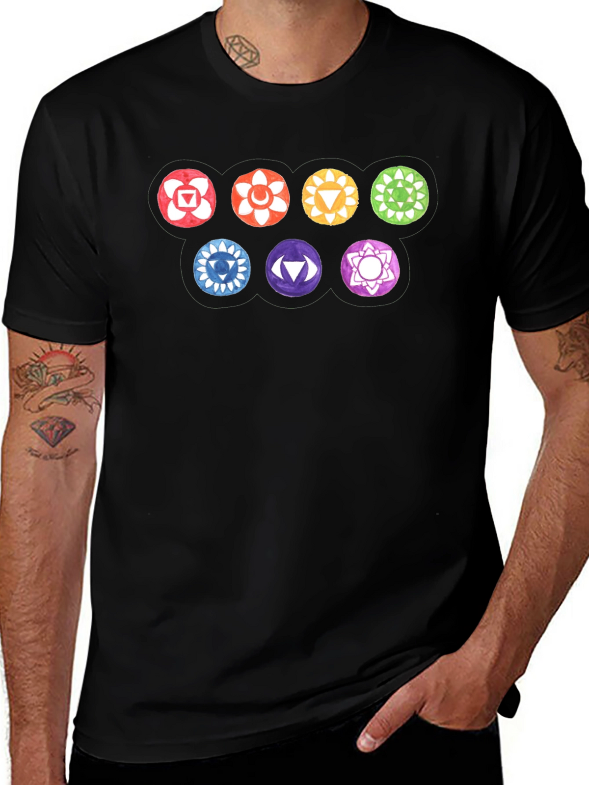 Chakra Symbol T-Shirt - Meditative Style
