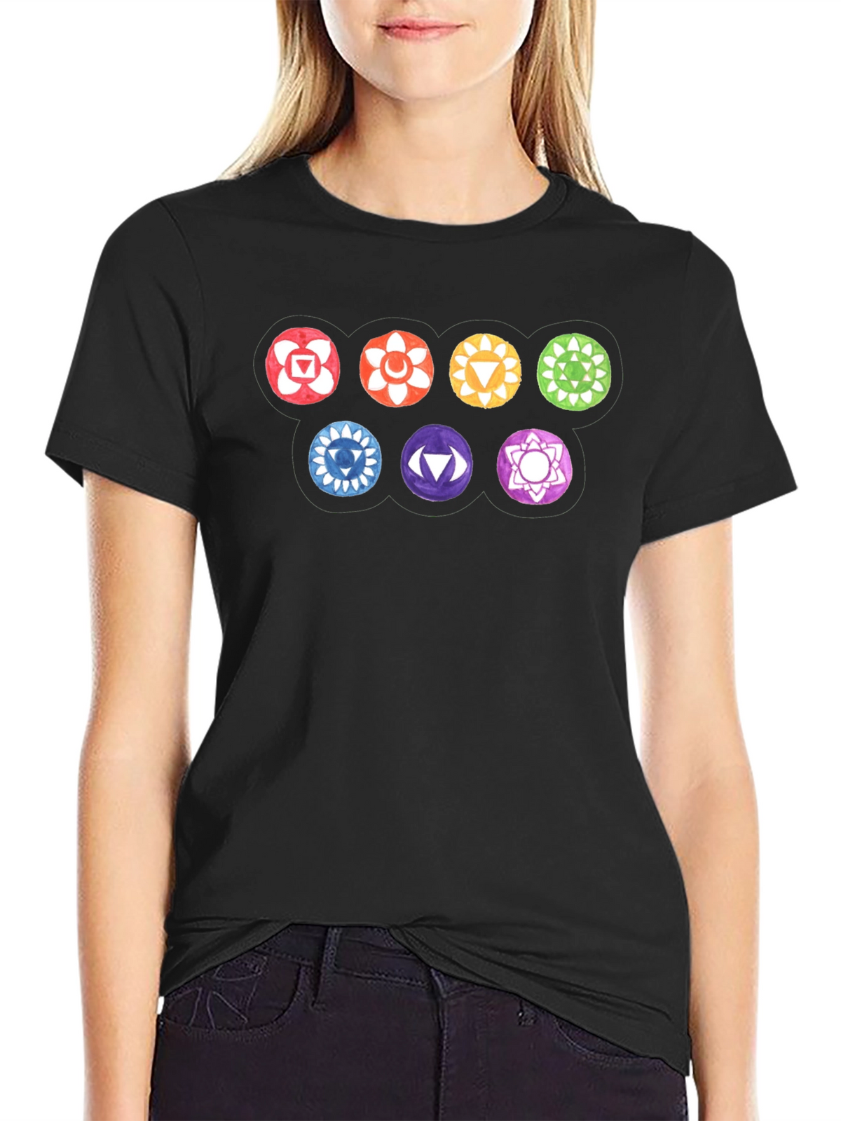 Chakra Symbol T-Shirt - Meditative Style