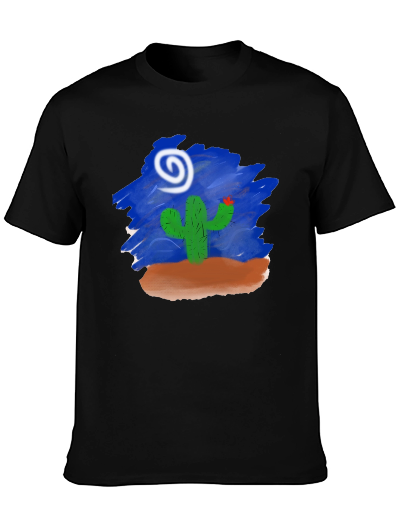 Cactus Desert Graphic T-Shirt - Black