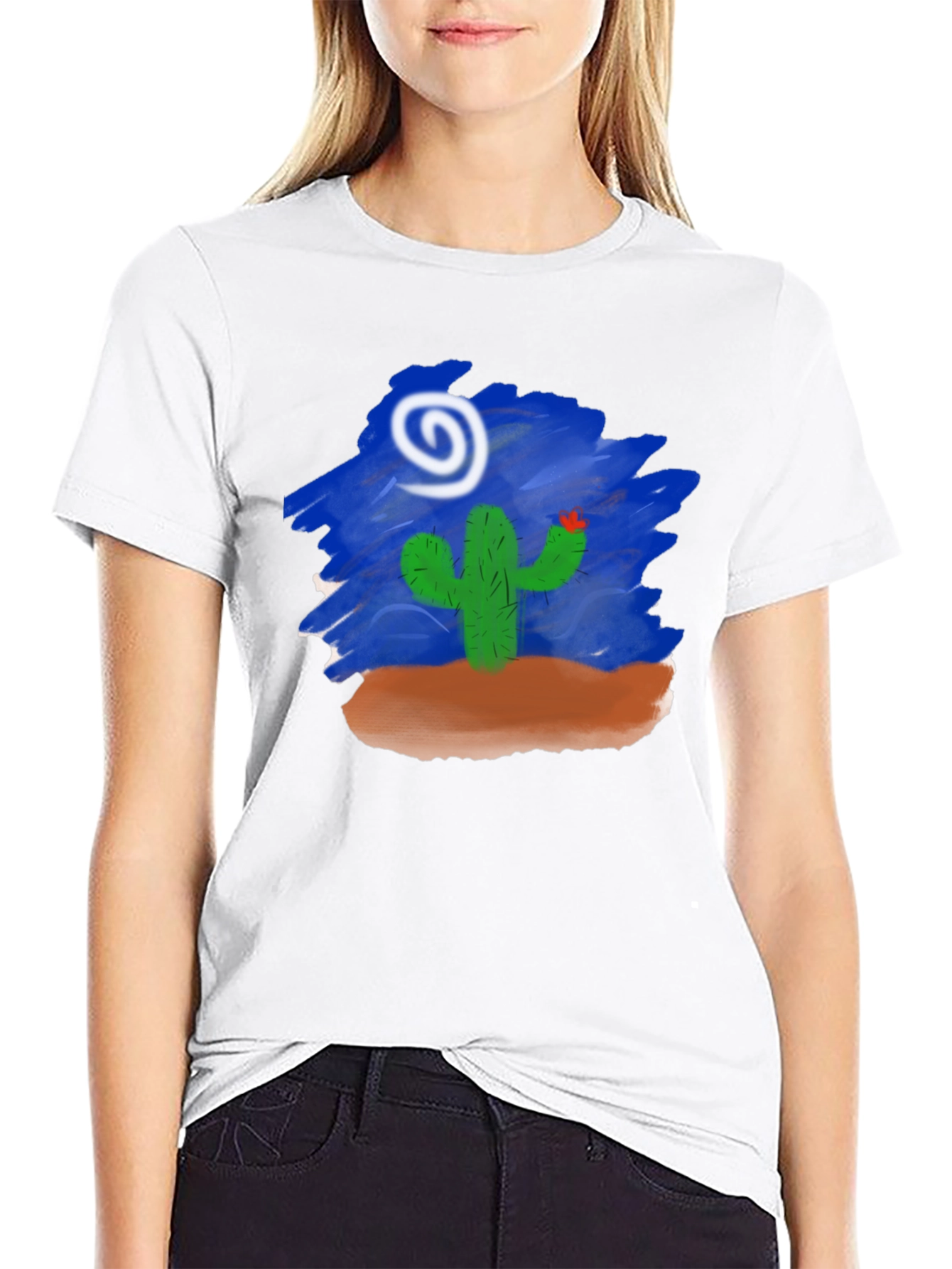 Cactus Desert Graphic T-Shirt - Black