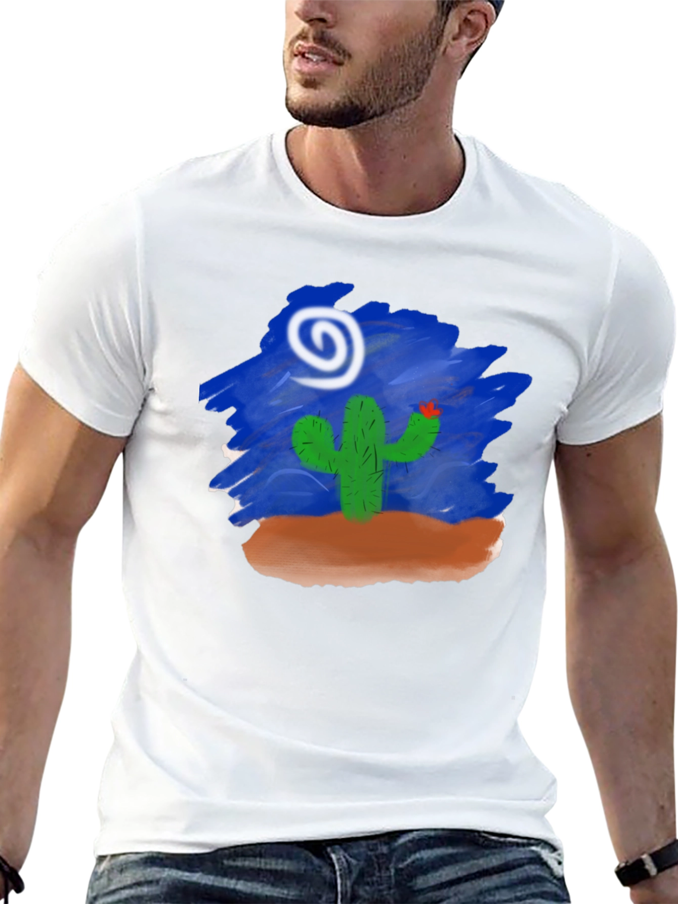 Cactus Desert Graphic T-Shirt - Black
