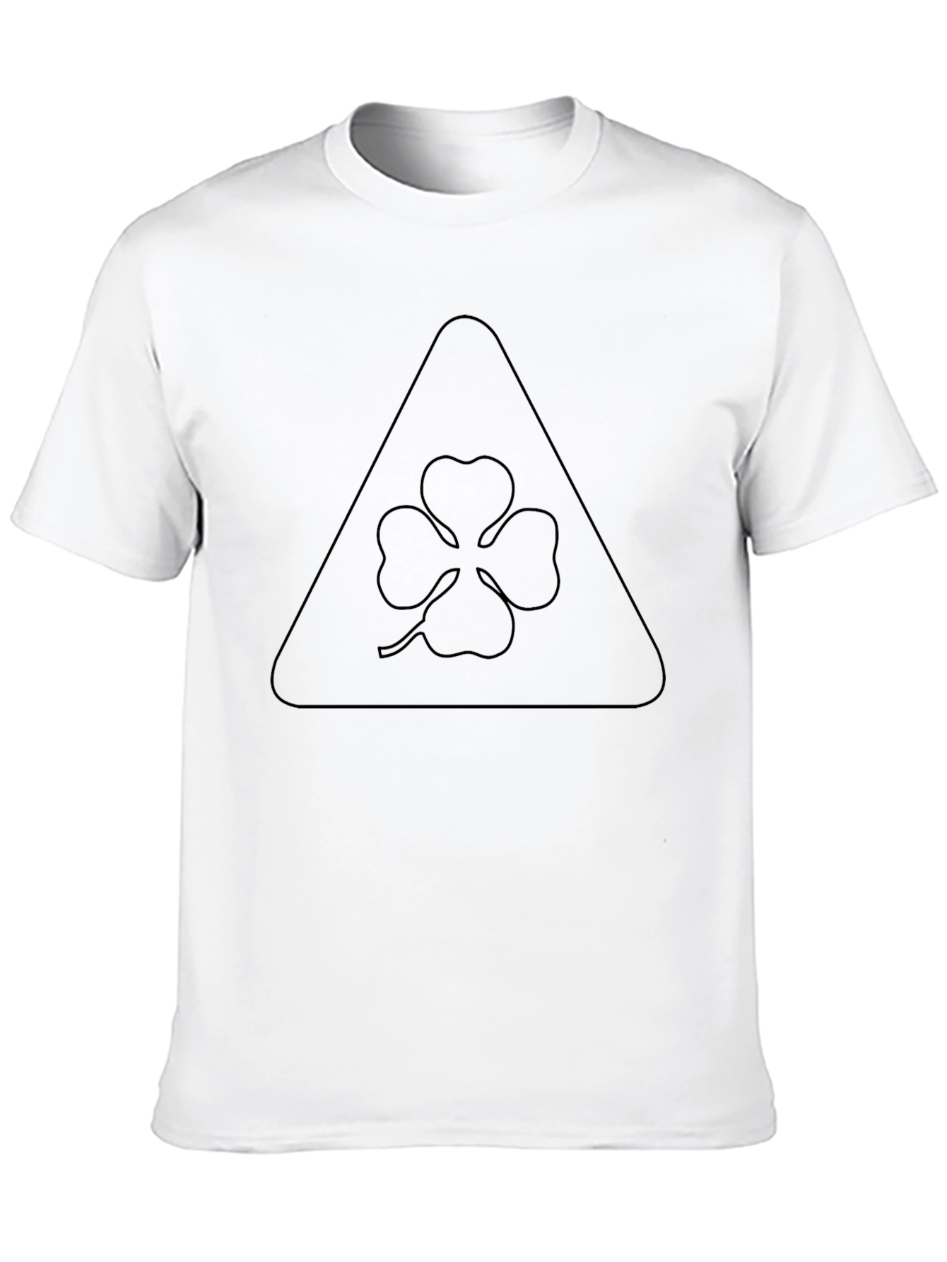 Clover Triangle Graphic Black T-Shirt