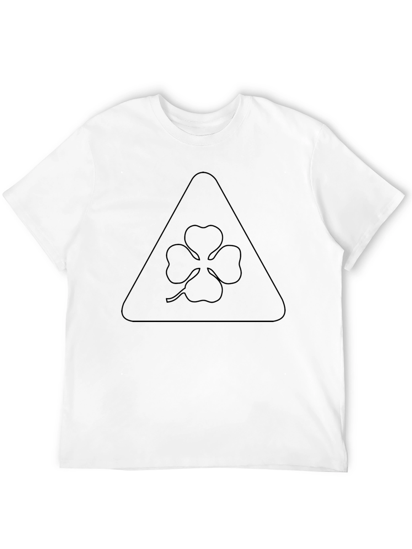 Clover Triangle Graphic Black T-Shirt