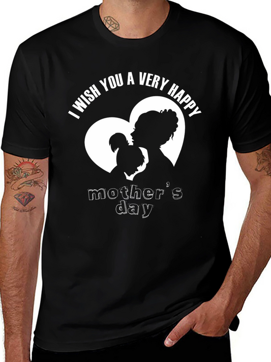 Happy Mothers Day T-Shirt - Black