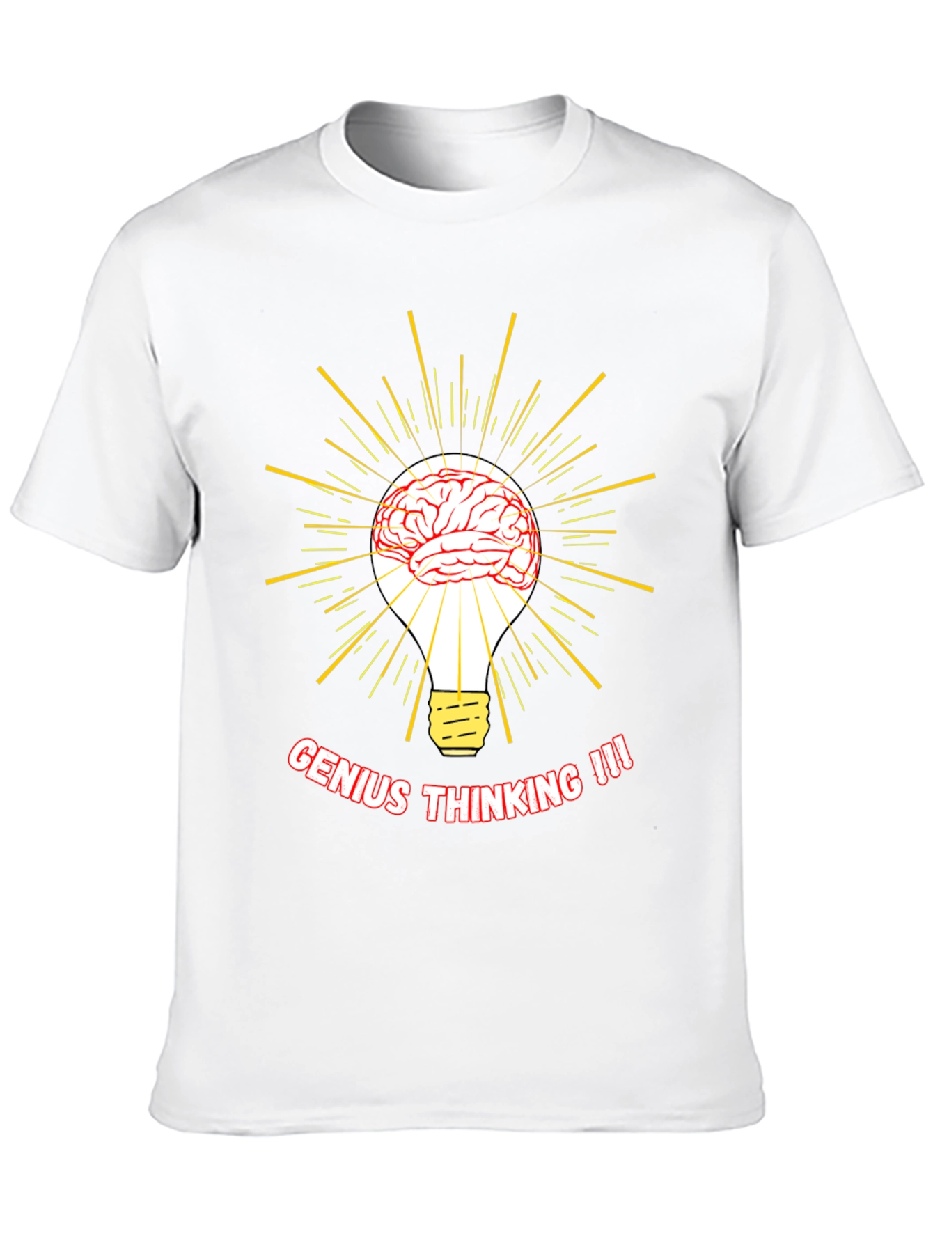 Genius Thinking T-Shirt - Brain Lightbulb Tee