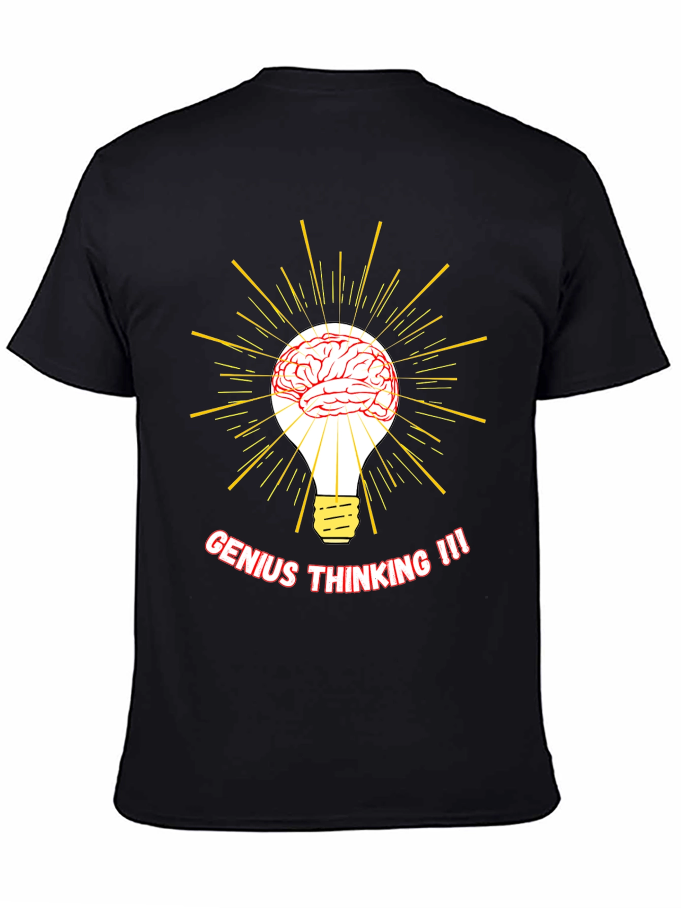 Genius Thinking T-Shirt - Brain Lightbulb Tee