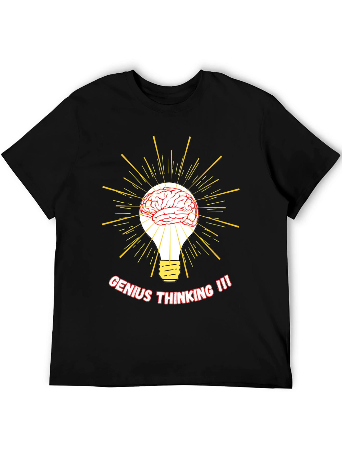 Genius Thinking T-Shirt - Brain Lightbulb Tee