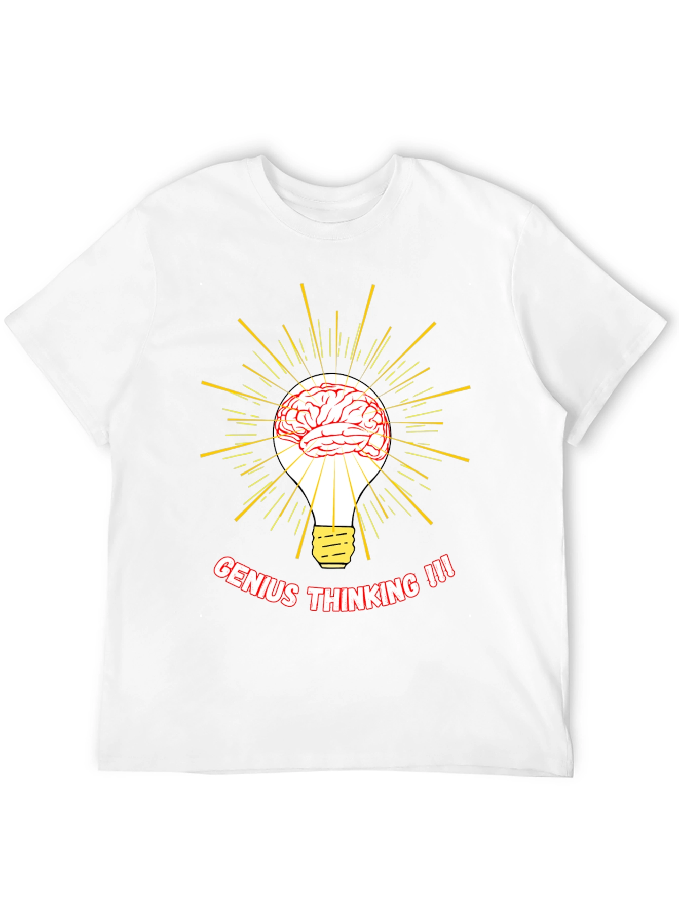 Genius Thinking T-Shirt - Brain Lightbulb Tee