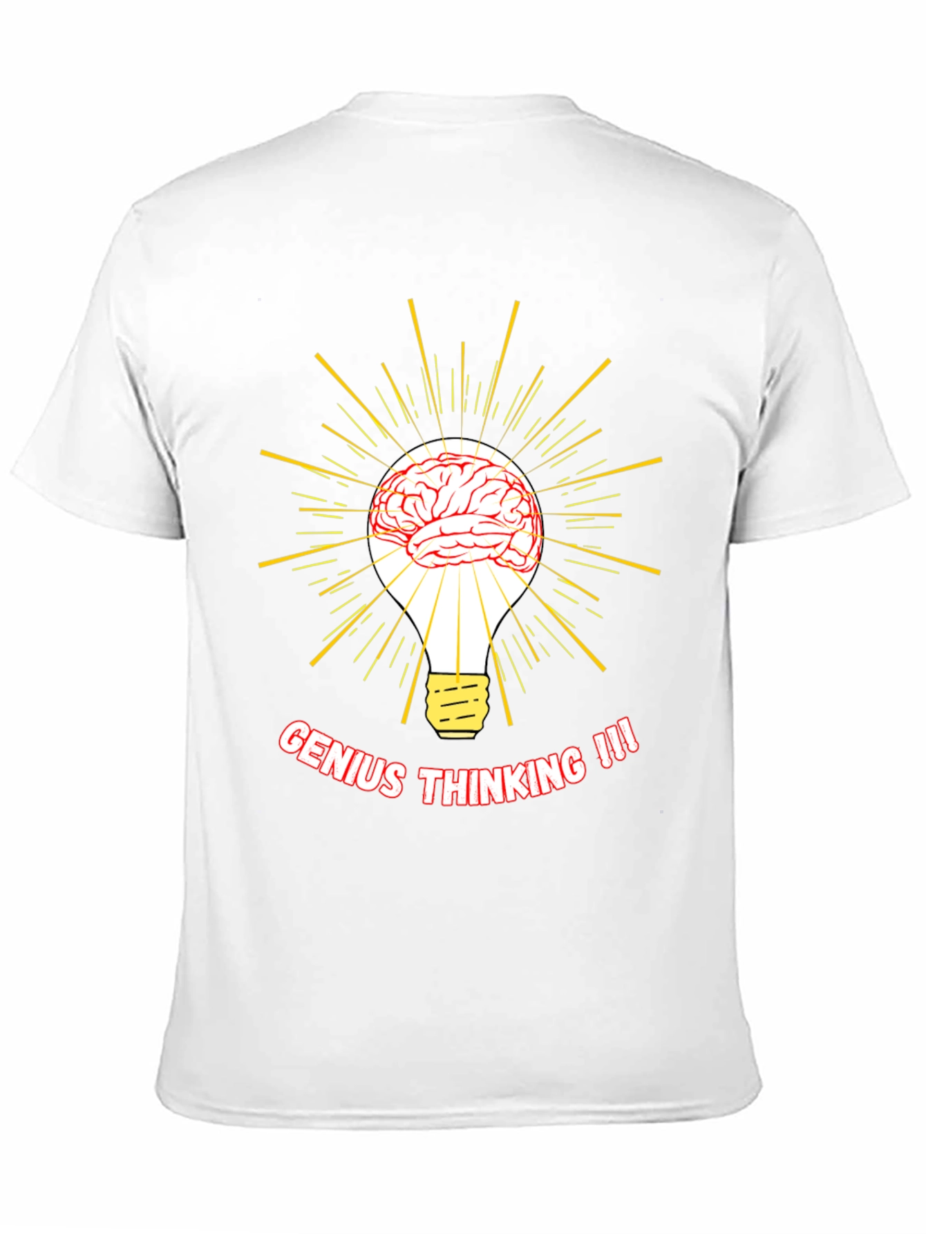Genius Thinking T-Shirt - Brain Lightbulb Tee