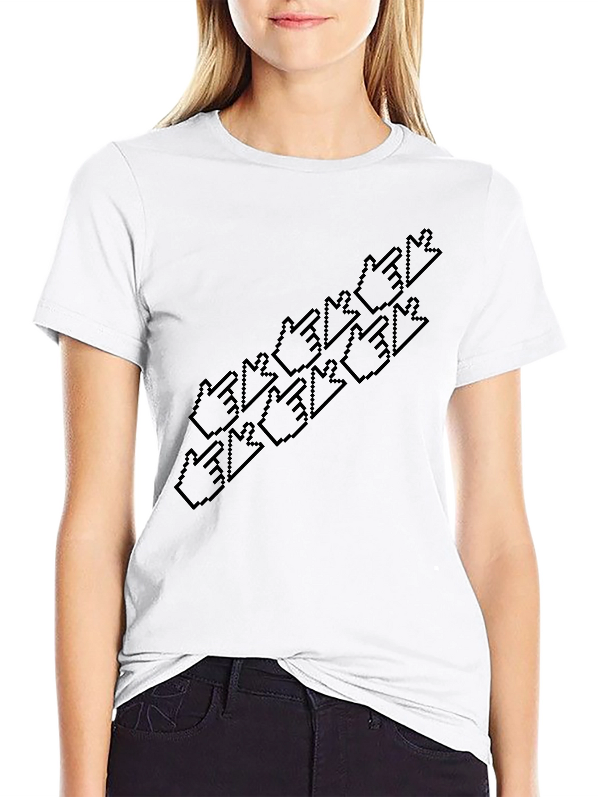 Pixel Hand Pointer T-Shirt - Unique Graphic Tee