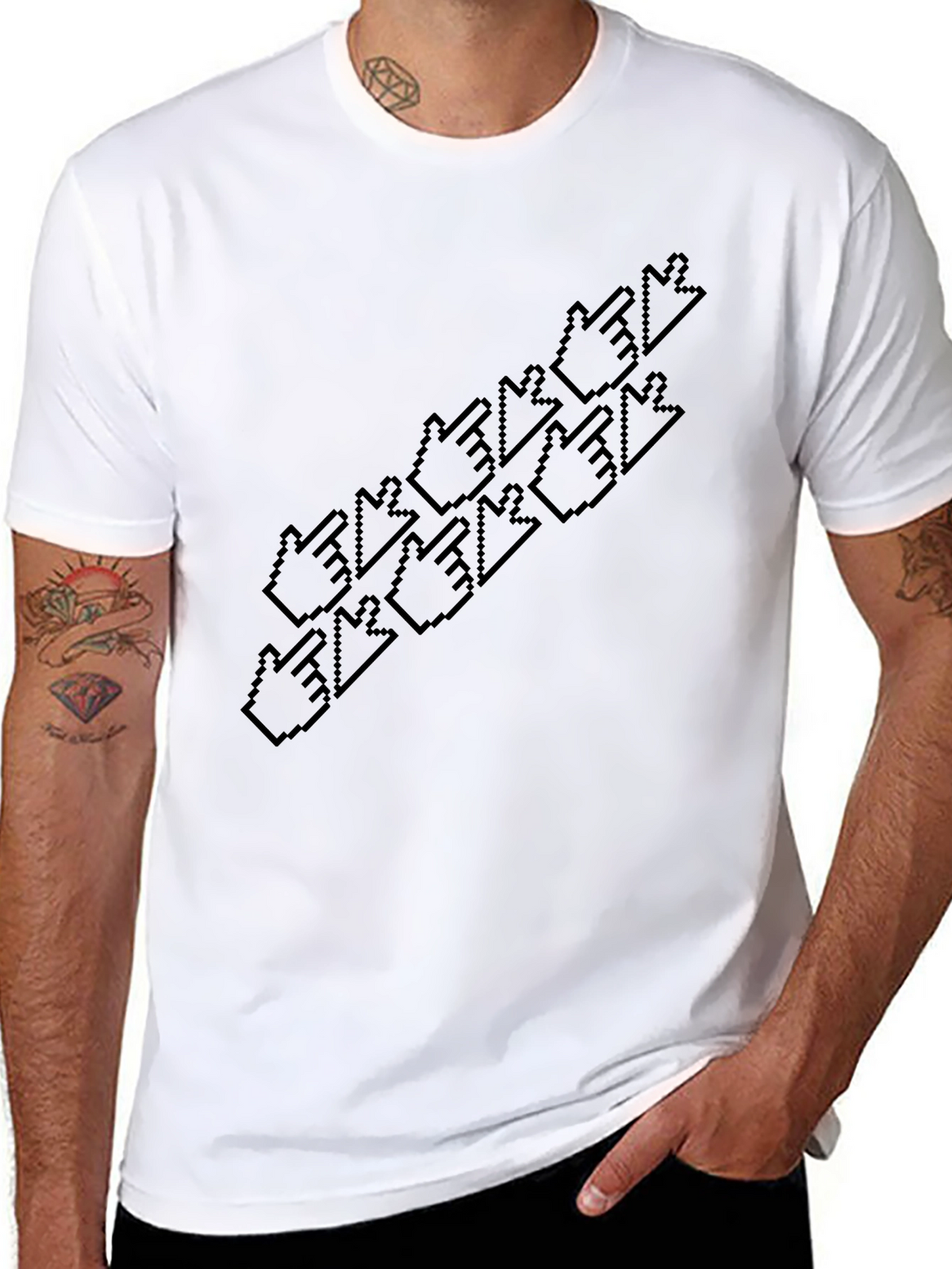 Pixel Hand Pointer T-Shirt - Unique Graphic Tee