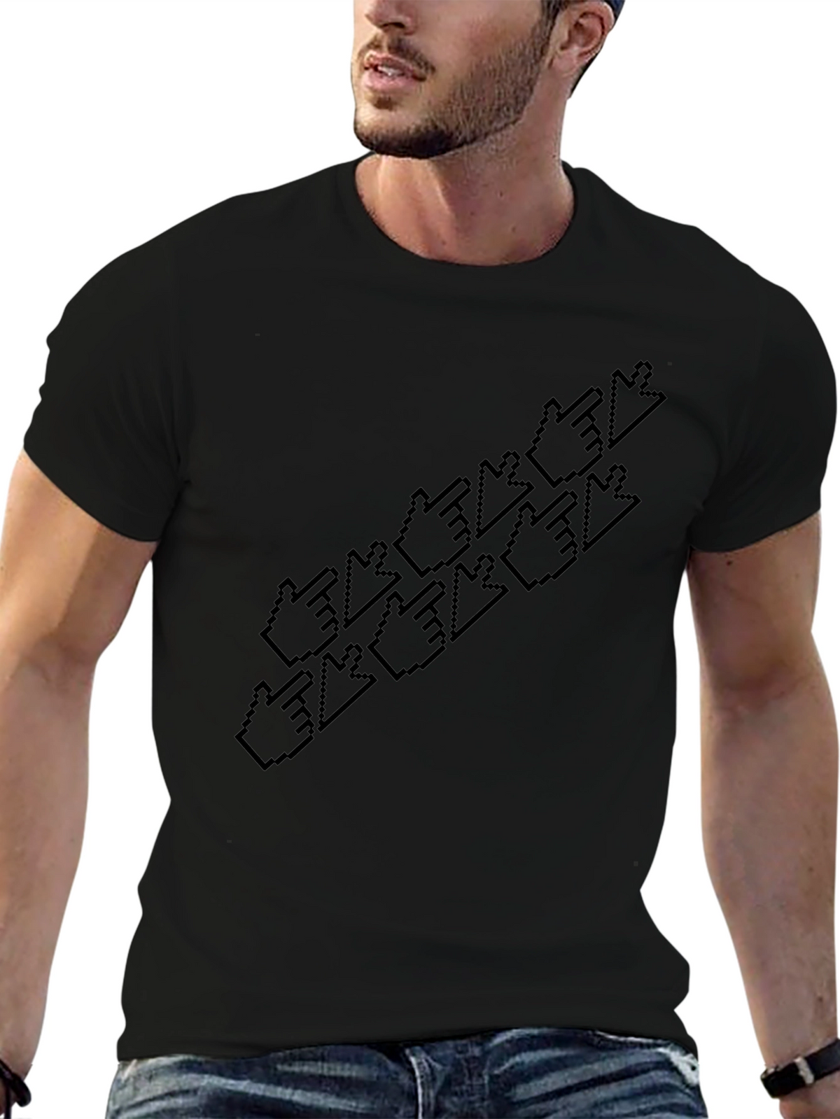 Pixel Hand Pointer T-Shirt - Unique Graphic Tee